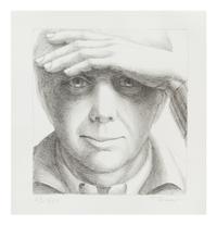 George Tooker, (American, 1920-2011), Self-Portrait II, 1985