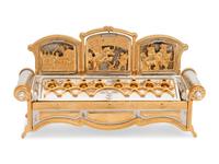 A Yossi Swed Partial Gilt Silver Couch Hannukah Menorah