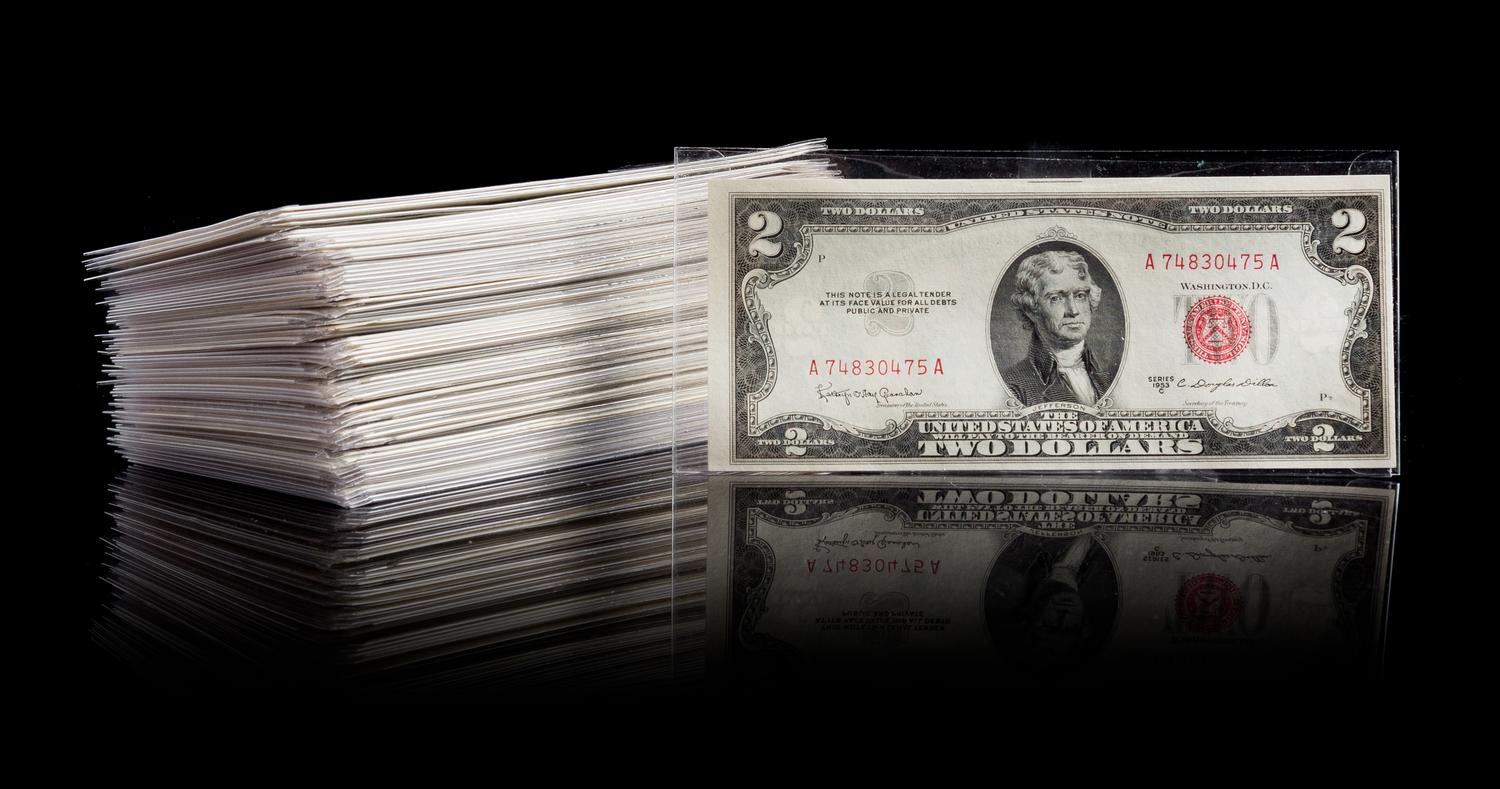 A Group of Eighty-Seven United States 1953C $2 Legal Tender Notes
