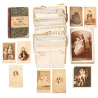 [EARLY PHOTOGRAPHY] -- [CIVIL WAR]. Exall - English family archive, featuring correspondence and photographs, incl. pre-war CDV possibly showing William Exall, 21st Virginia Infantry.