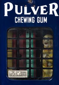 A Pulver Chewing Gum One Cent Porcelain Dispenser with Clown