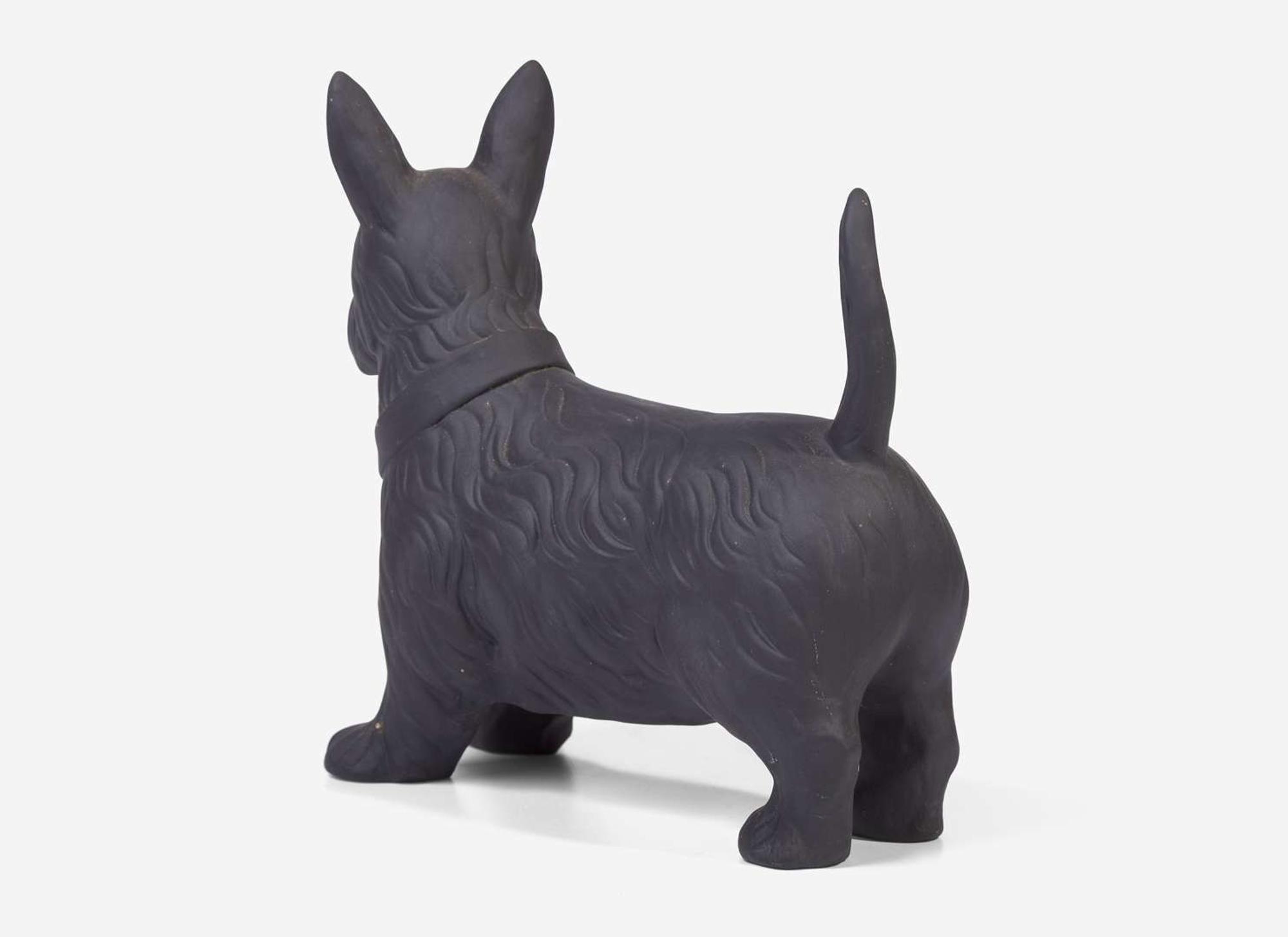 A Wedgwood Black Basalt Figure of a Scottie Dog, UK, 2003