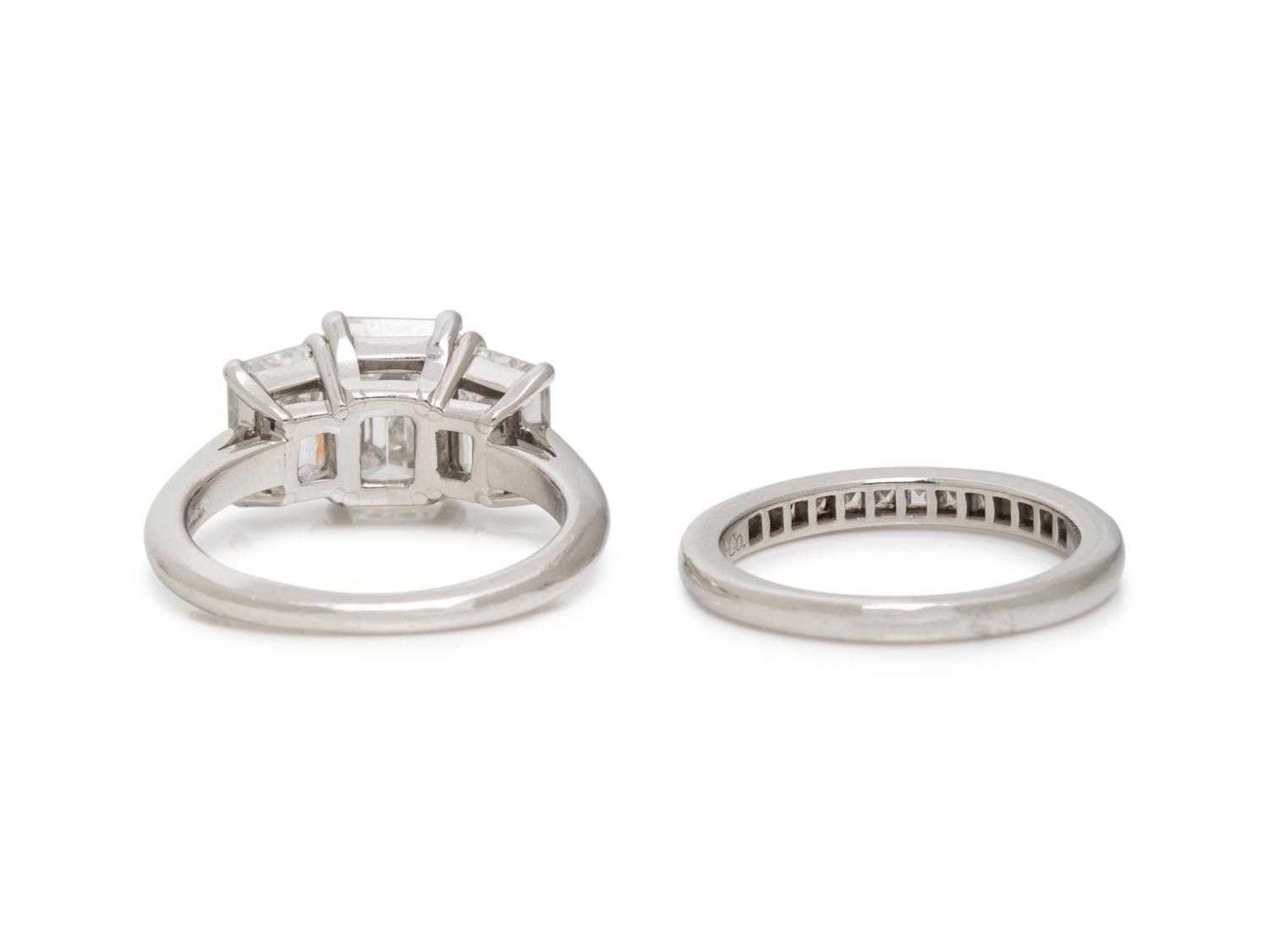 TIFFANY & CO., DIAMOND RING AND BAND