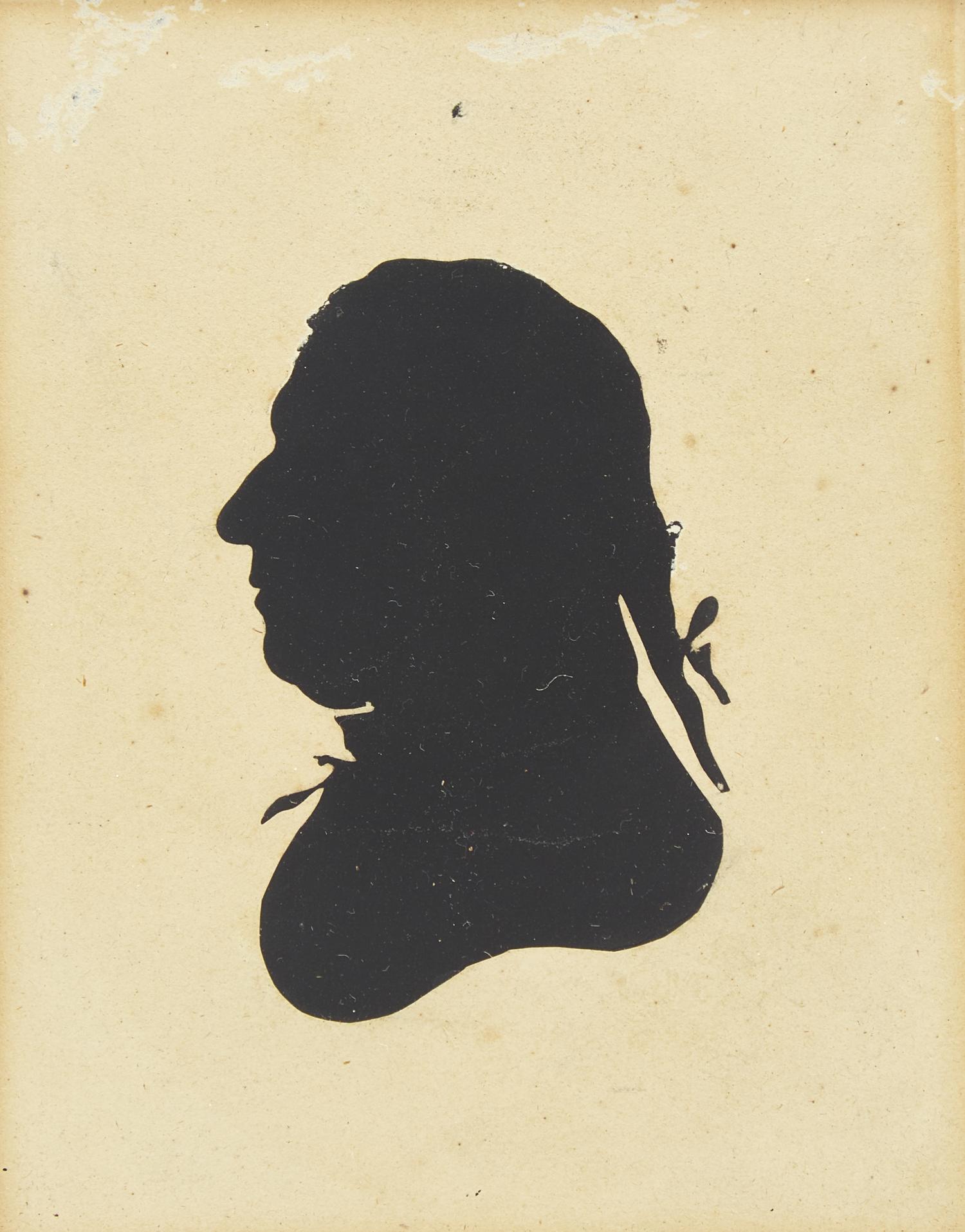 Attributed to Peale's Museum Philadelphia, A Silhouette Profile Portrait of William Russell Birch (1755-1834)