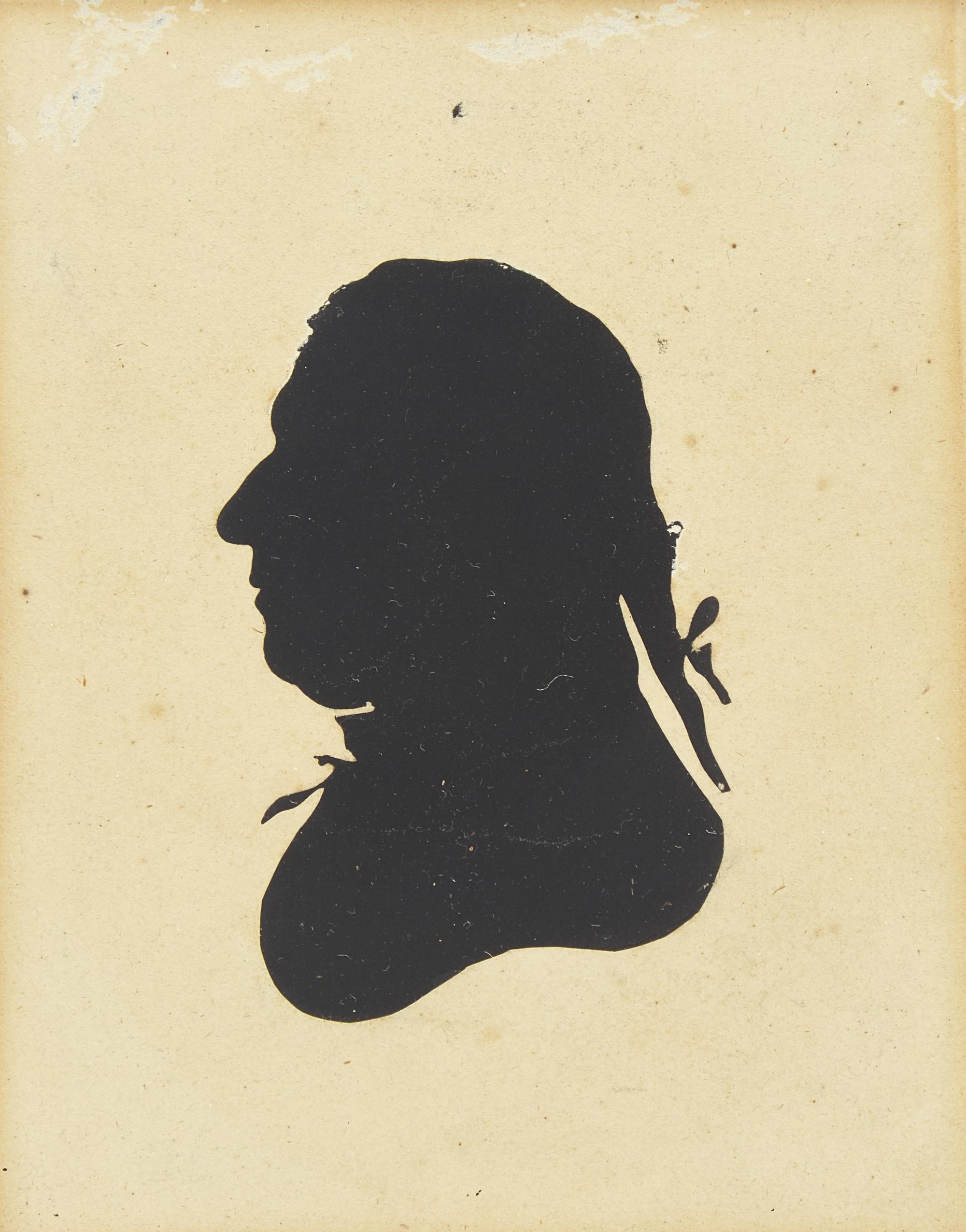 Attributed to Peale's Museum Philadelphia, A Silhouette Profile Portrait of William Russell Birch (1755-1834)
