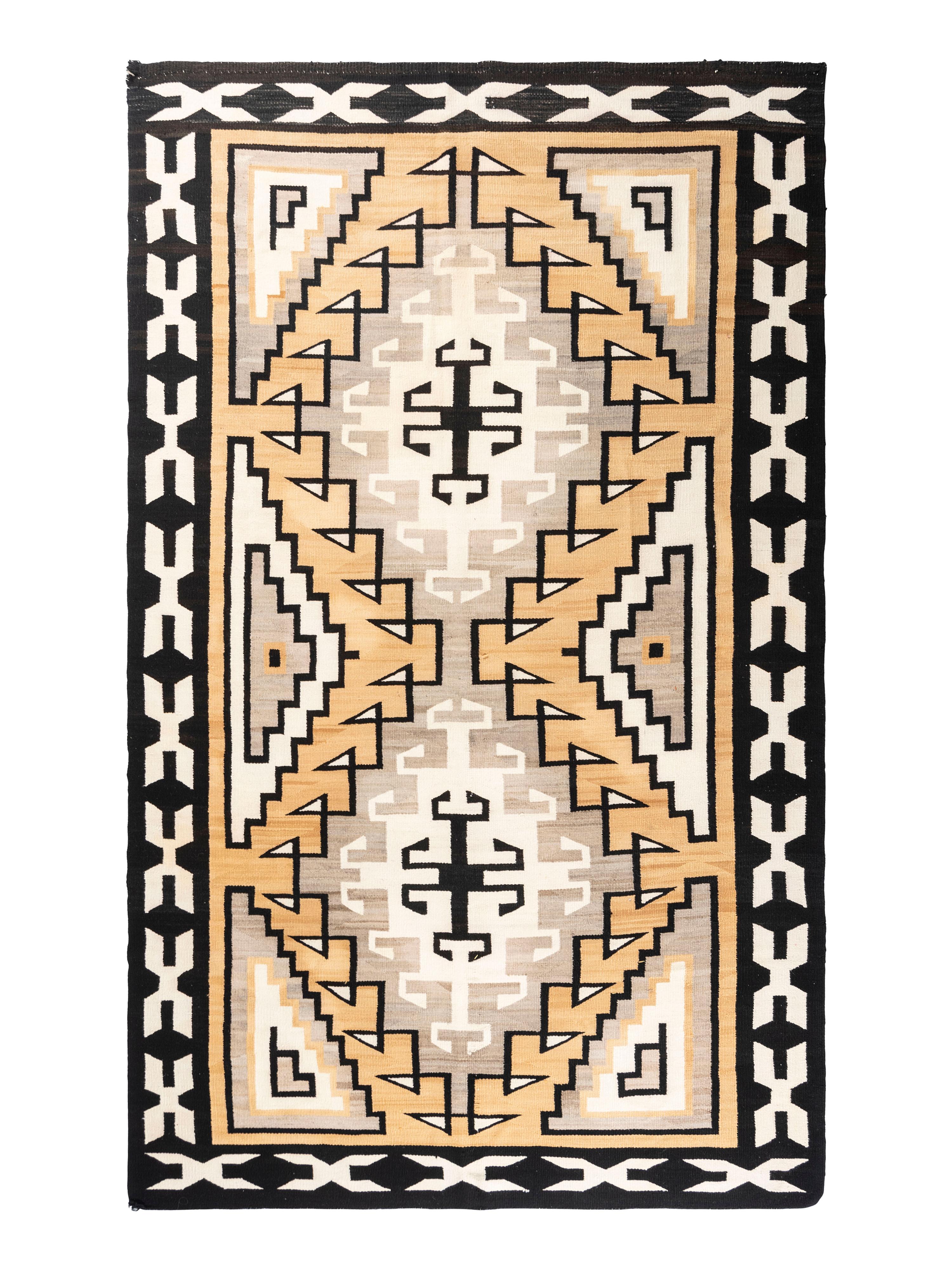 Navajo Two Grey Hills Roomsize Weaving / Rug