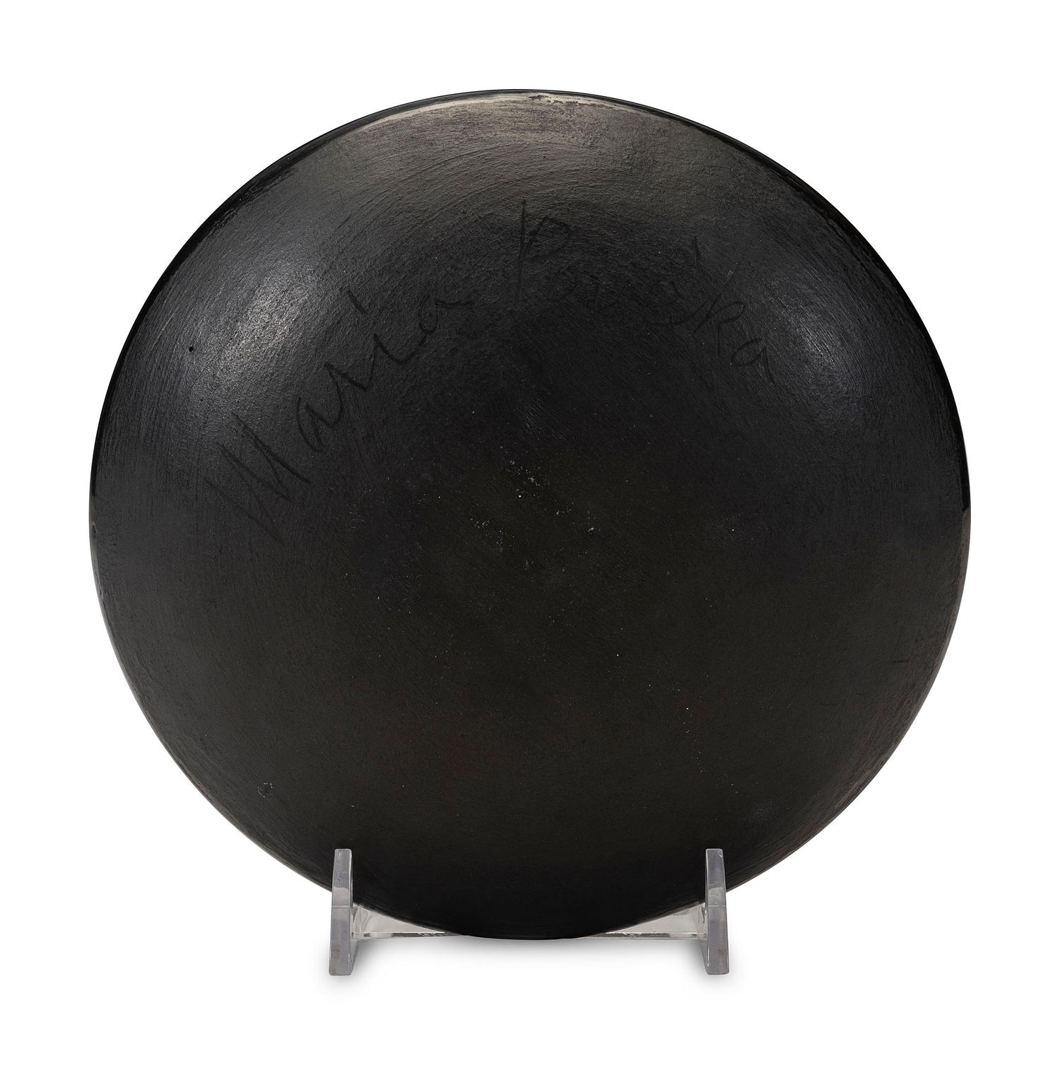 Blackware Pottery Plate, 1956-1965