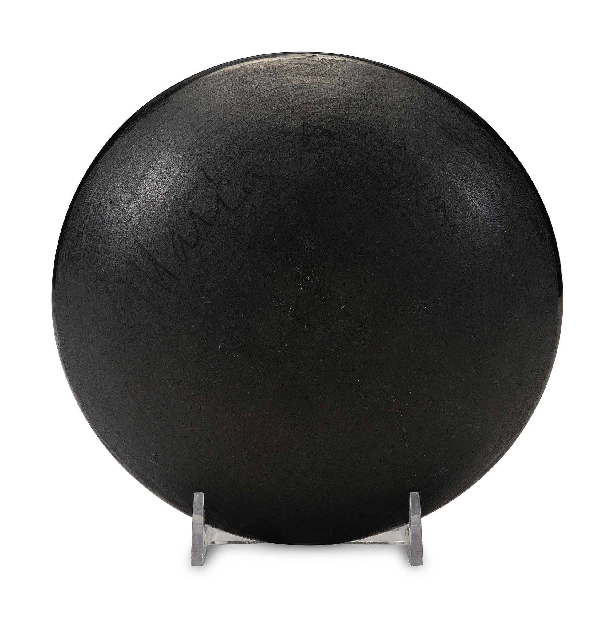 Blackware Pottery Plate, 1956-1965