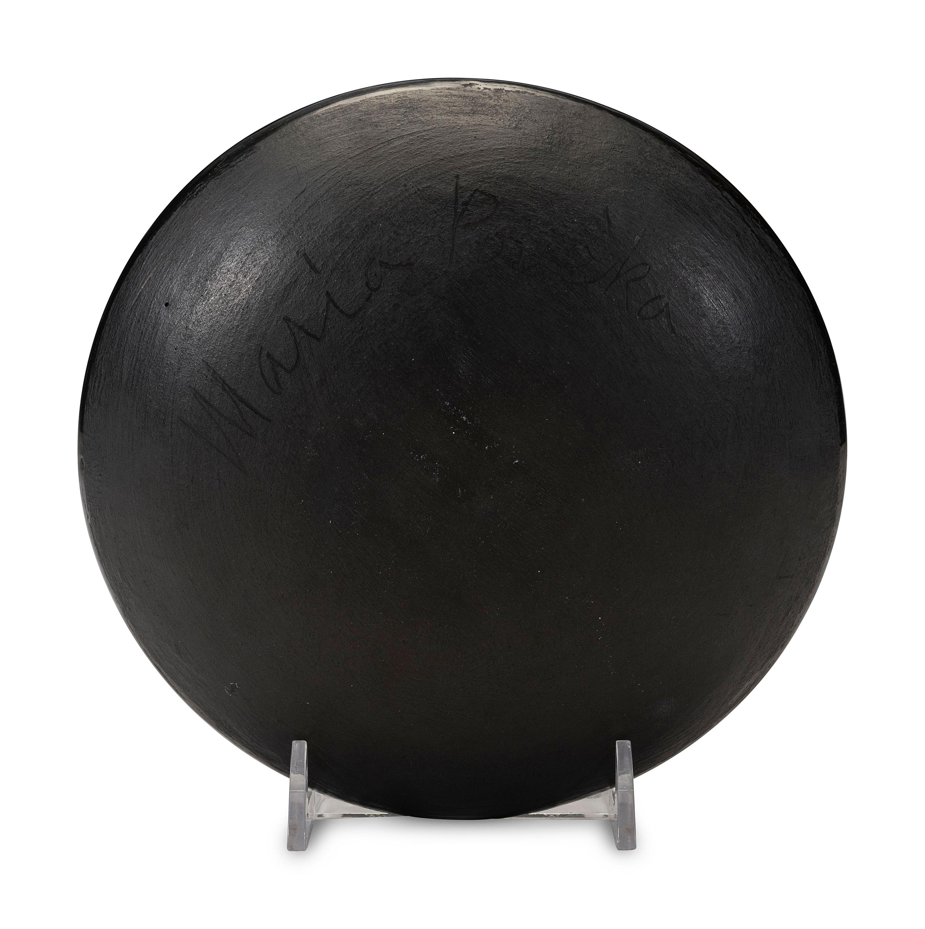 Blackware Pottery Plate, 1956-1965