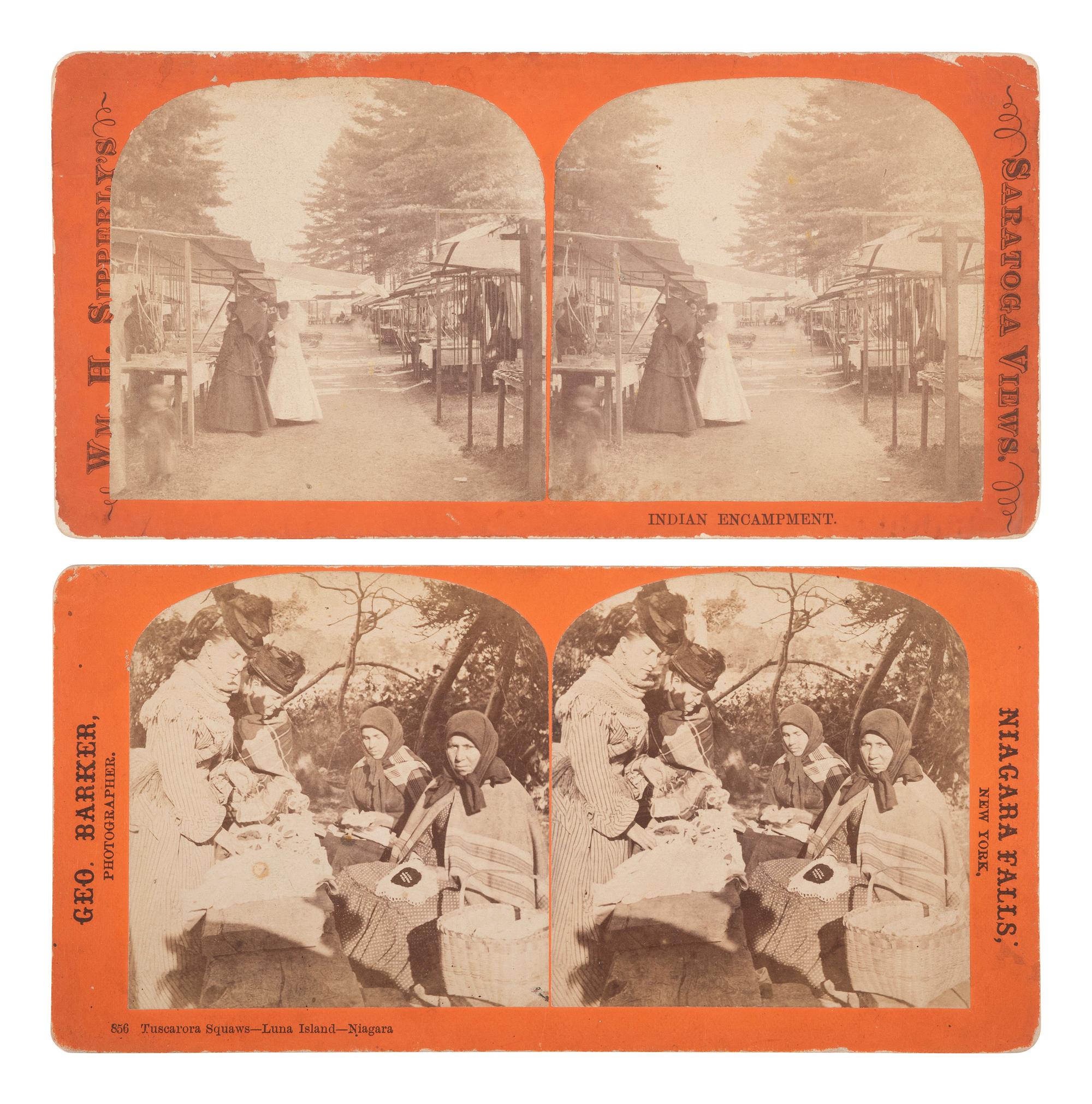 [NATIVE AMERICANS]. 4 photographs of Iroquois subjects, including: