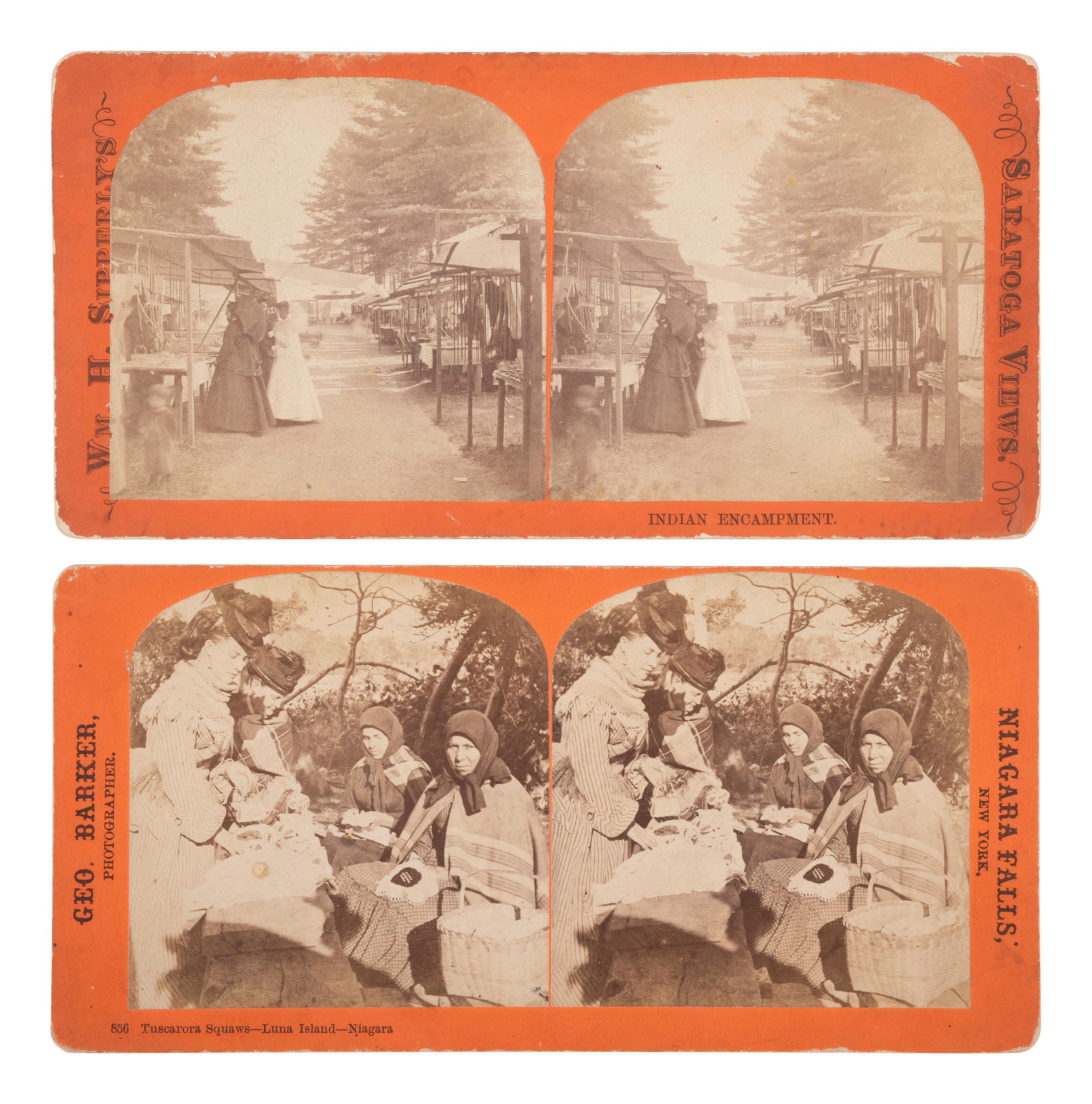 [NATIVE AMERICANS]. 4 photographs of Iroquois subjects, including: