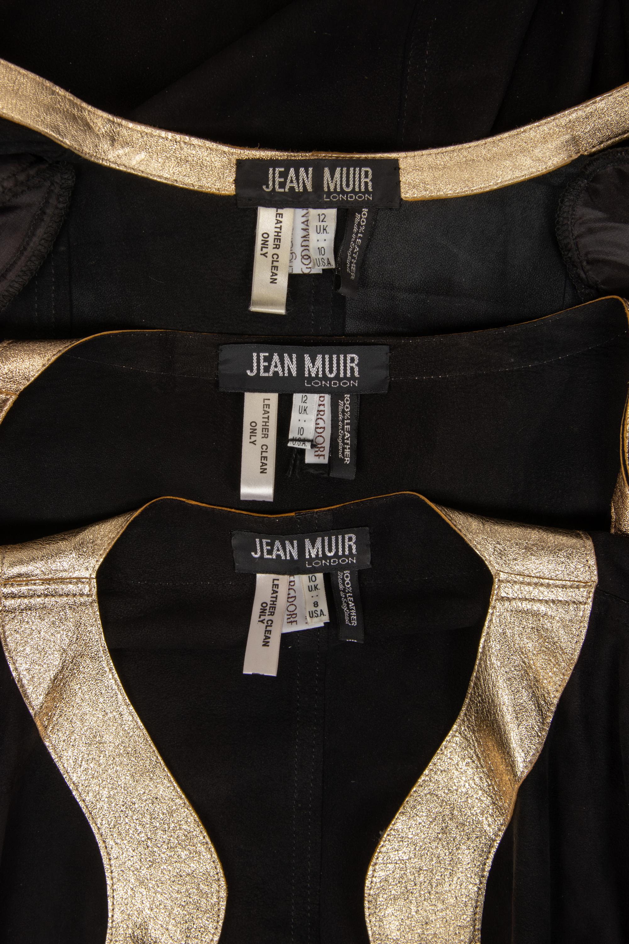 Three Jean Muir Suede Jackets, 1980s