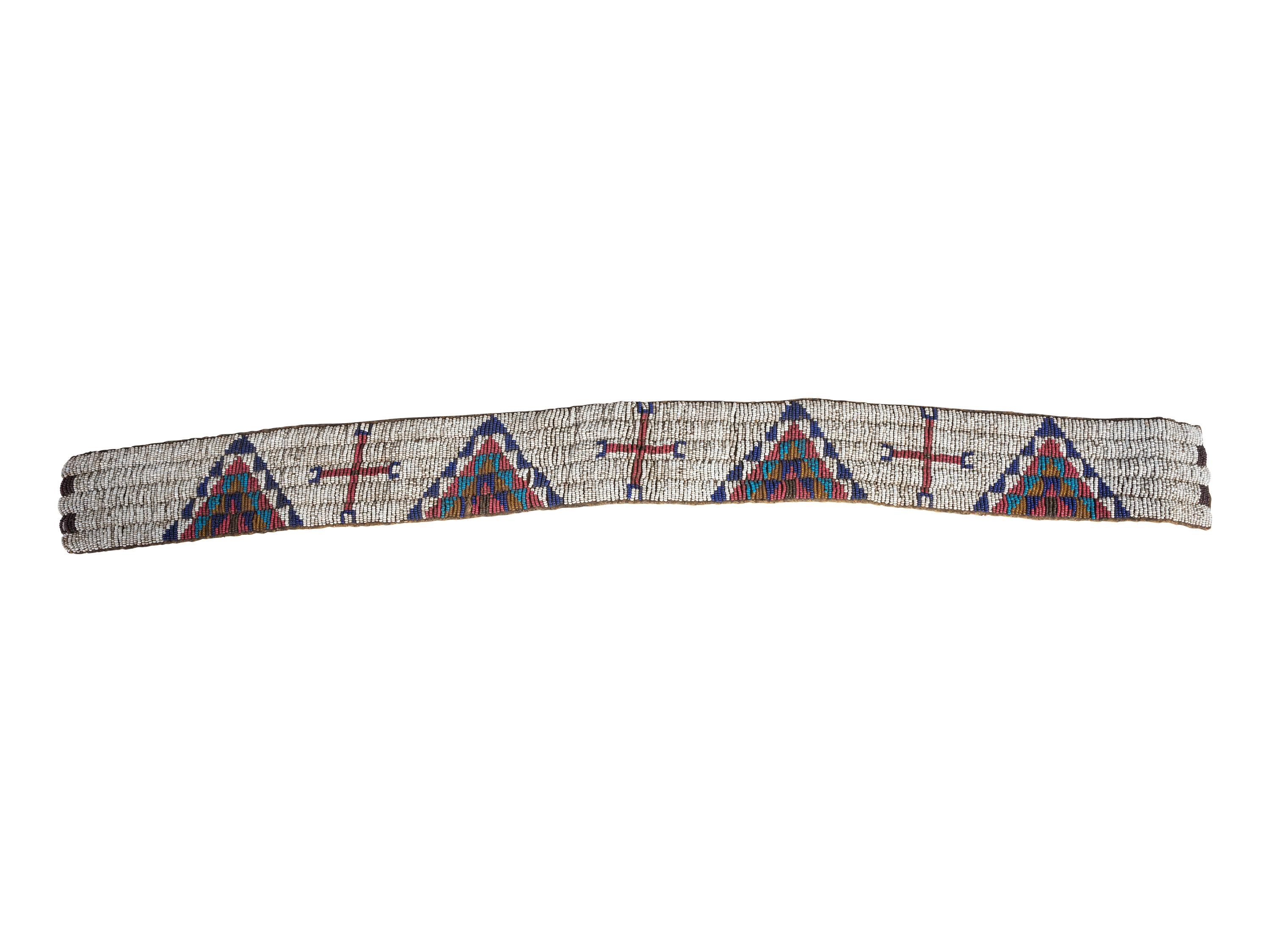 Sioux Beaded Hide Legging Strip and Southern Plains Doll