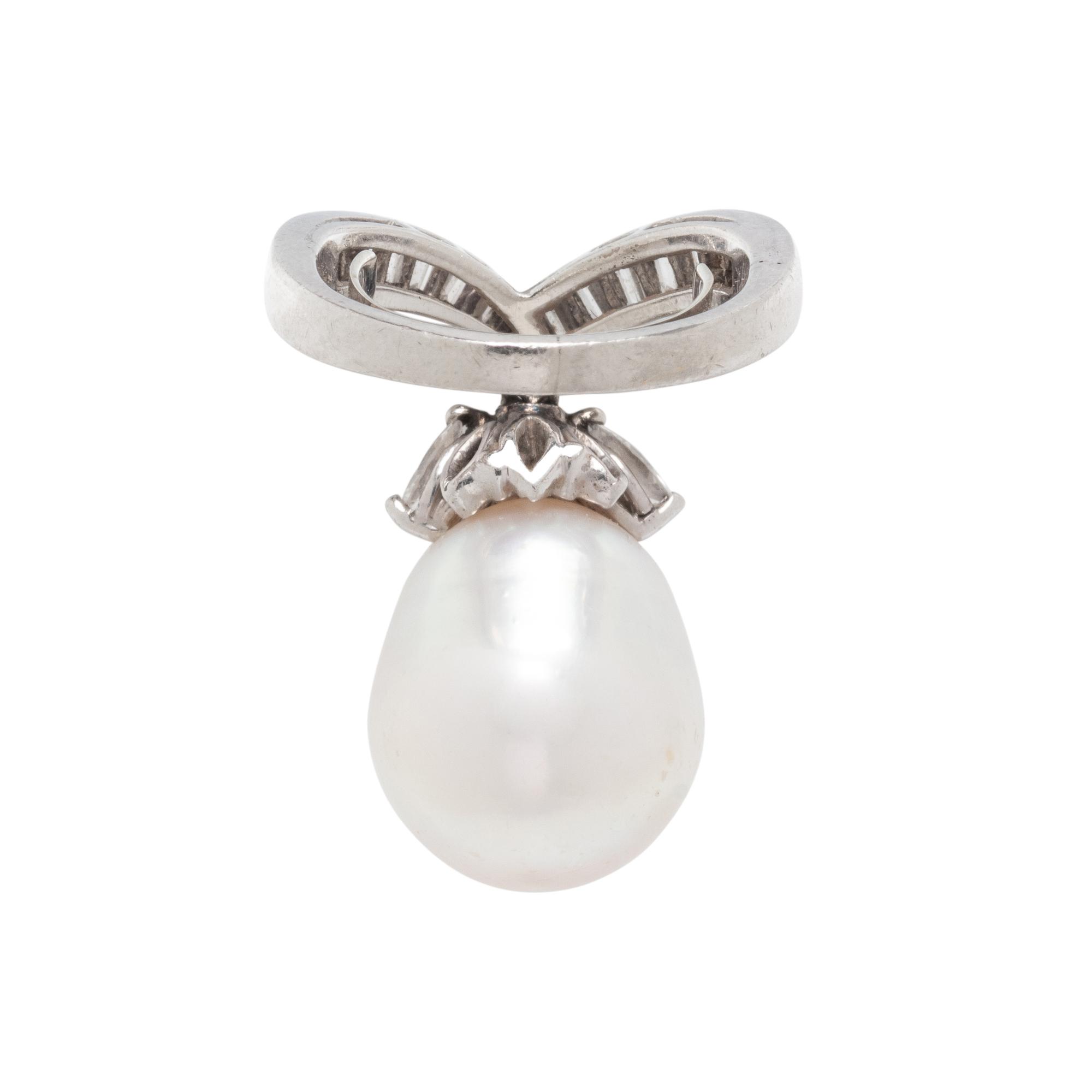 CULTURED BAROQUE PEARL AND DIAMOND RING