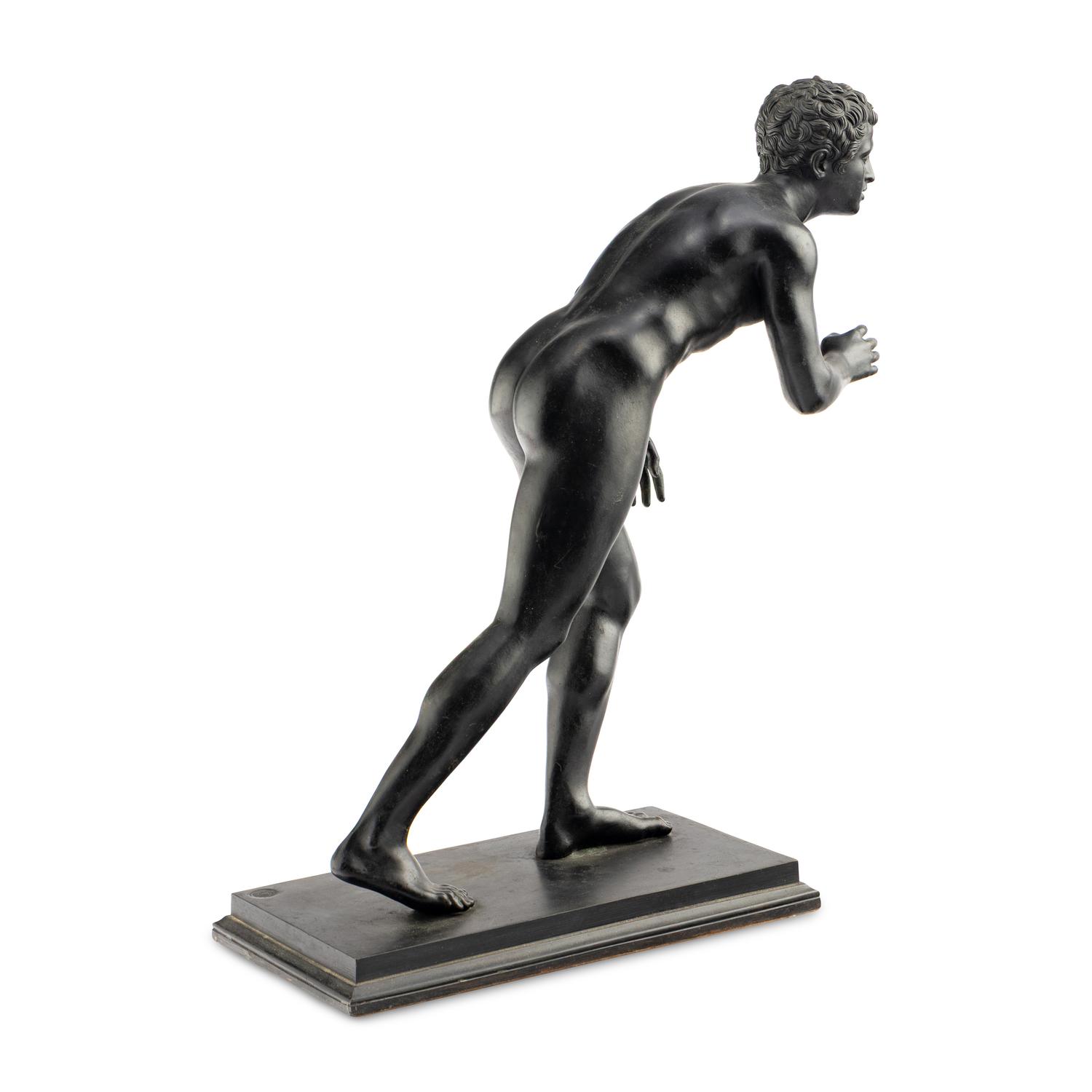 A Neapolitan Grand Tour Bronze Figure of a Runner