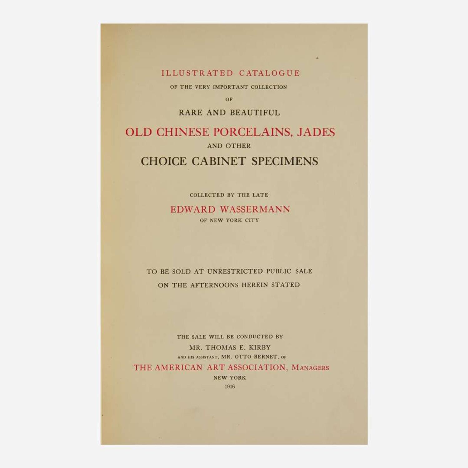 Two early Asian Arts auction catalogues, American Art Galleries, New York 圖錄兩冊 1914, 1916