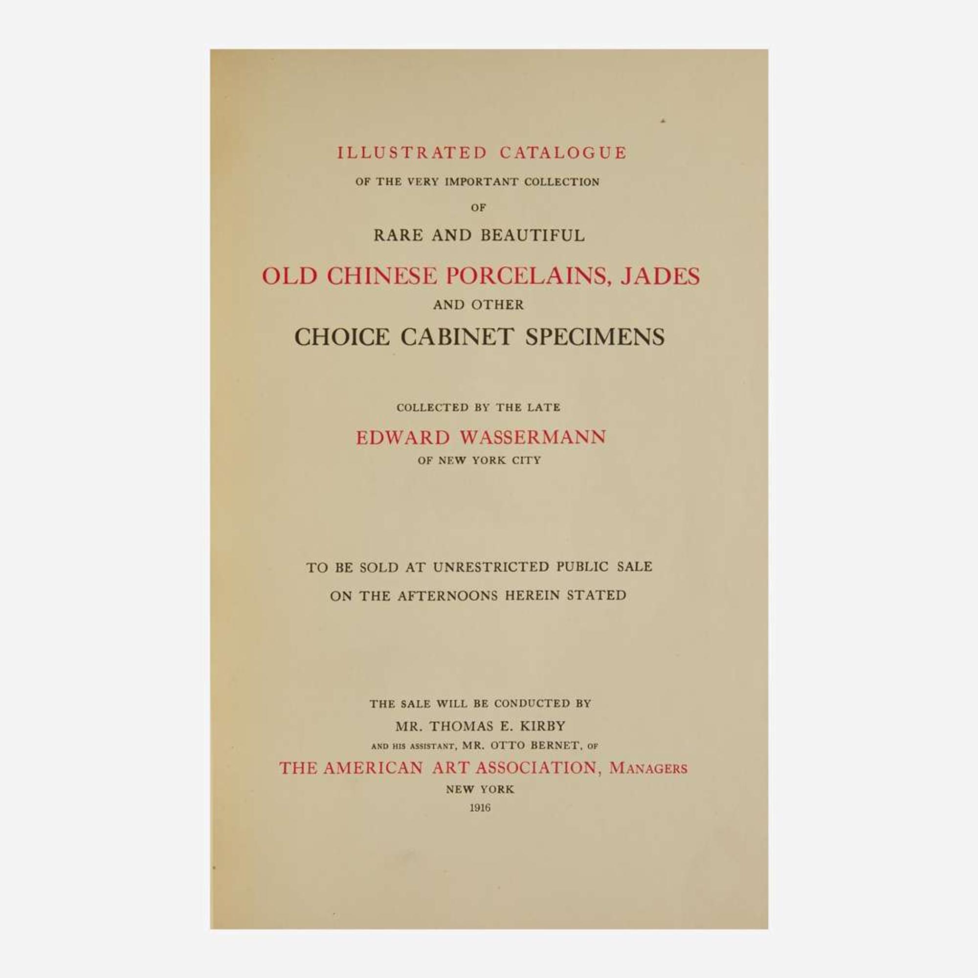 Two early Asian Arts auction catalogues, American Art Galleries, New York 圖錄兩冊 1914, 1916