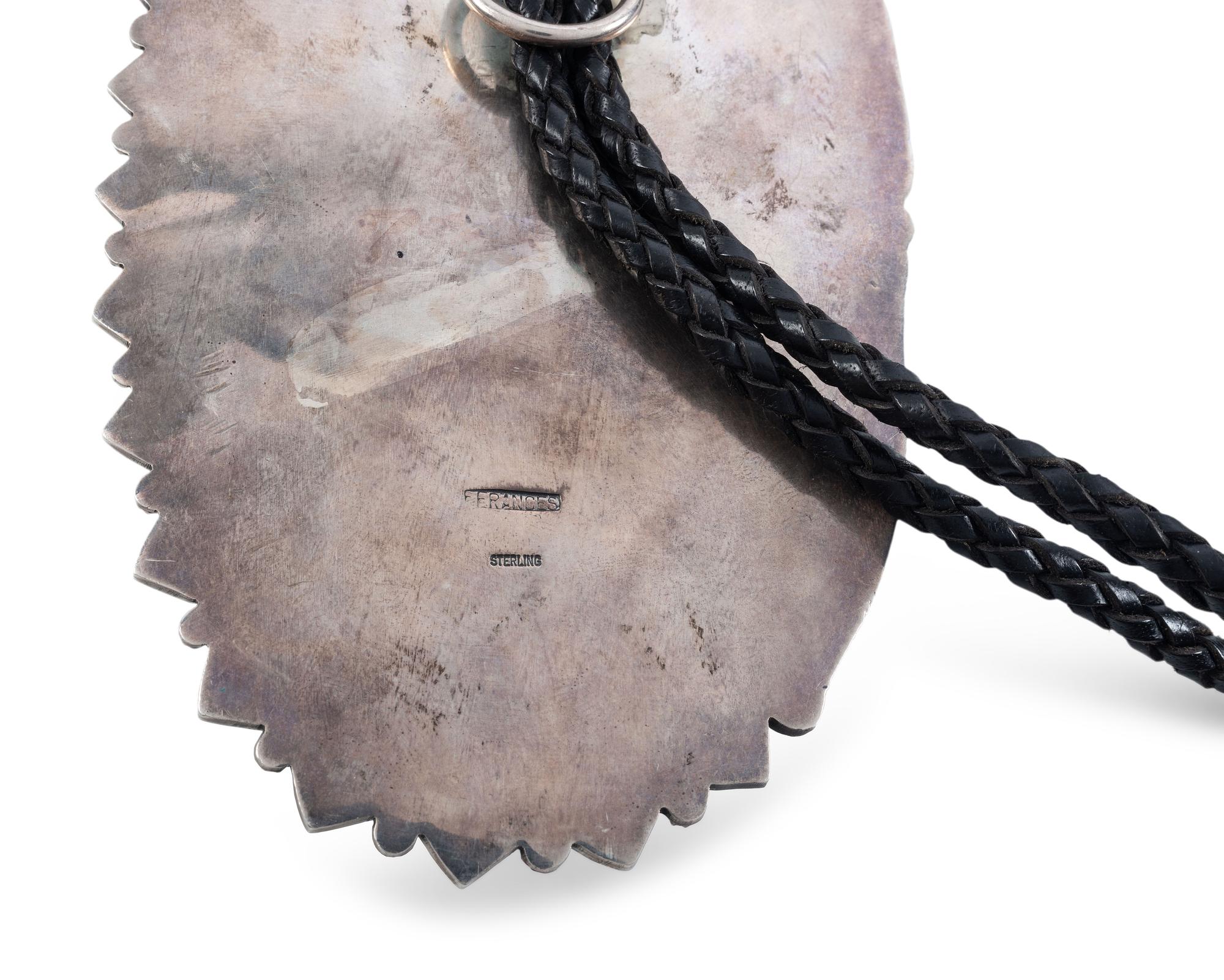 Sterling Silver and Turquoise Statement Bolo Tie