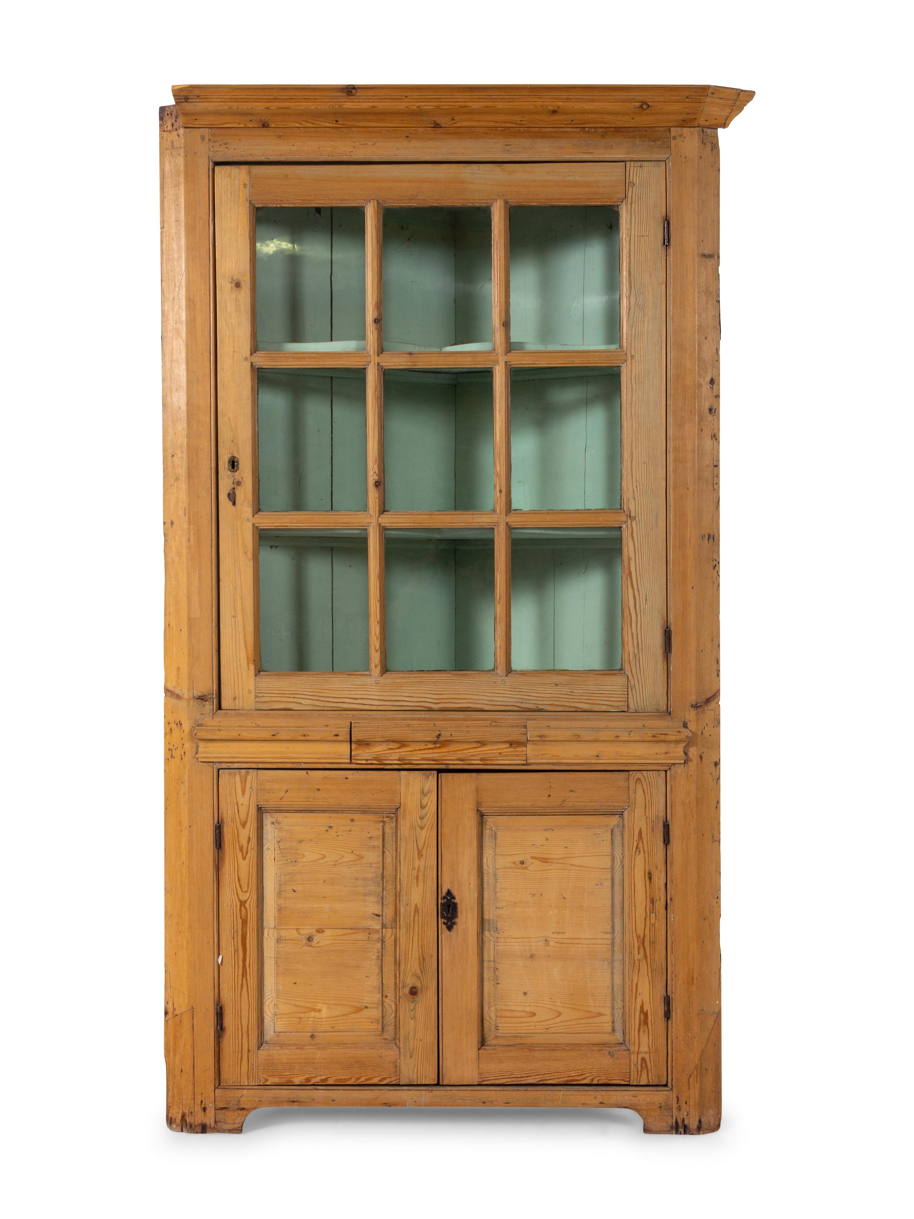 An American Pine Corner Cabinet