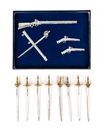 A Collection of Metal Arms Length of longest 4 1/4 inches. — Various Makers