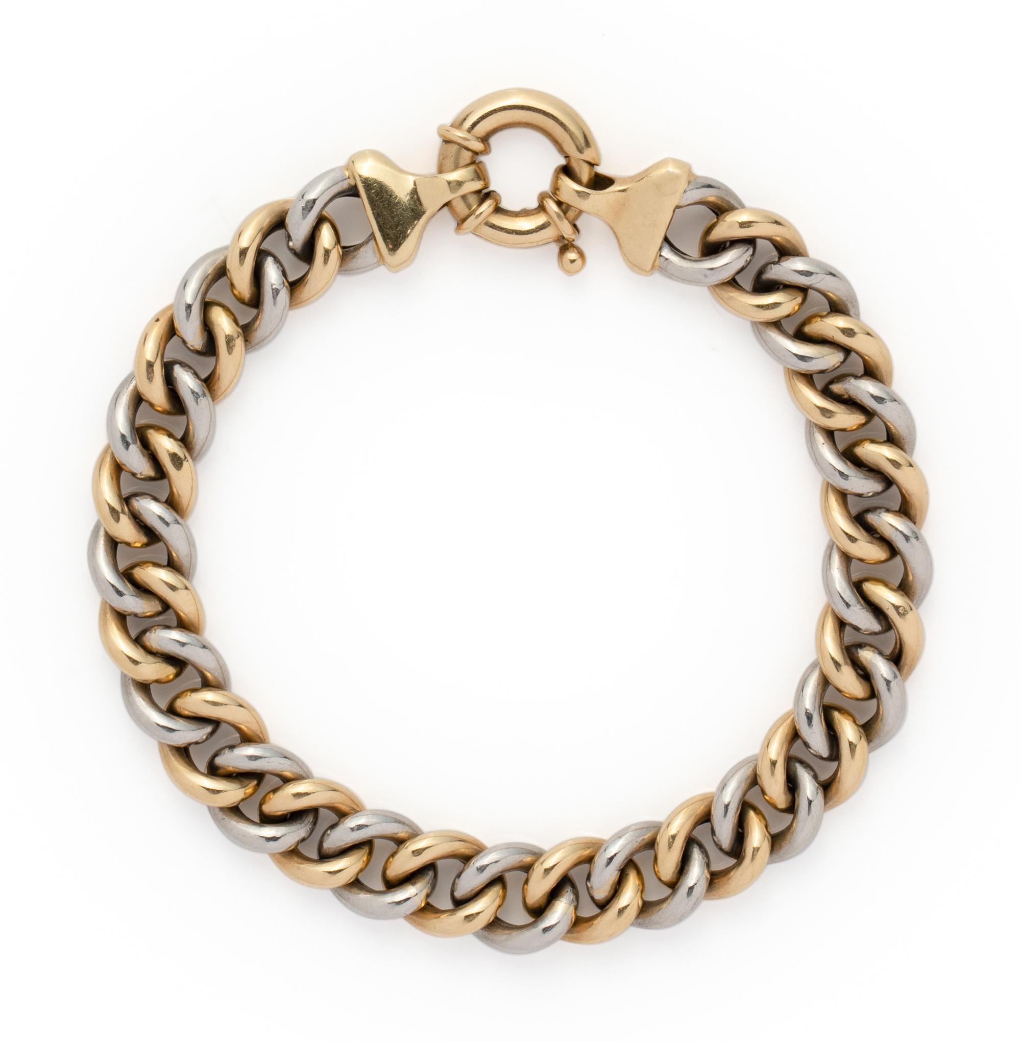 YELLOW GOLD AND PLATINUM BRACELET