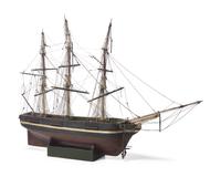 A Carved And Painted Model Of The Whaler Fanny Of Sag Harbor