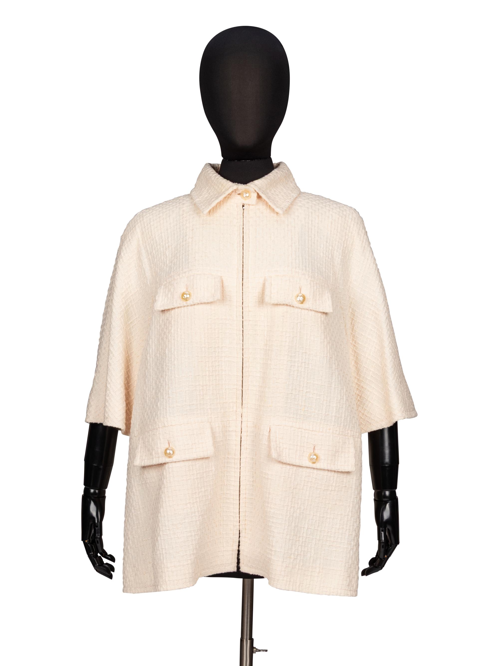 CHANEL, TWEED SHORT-SLEEVE JACKET