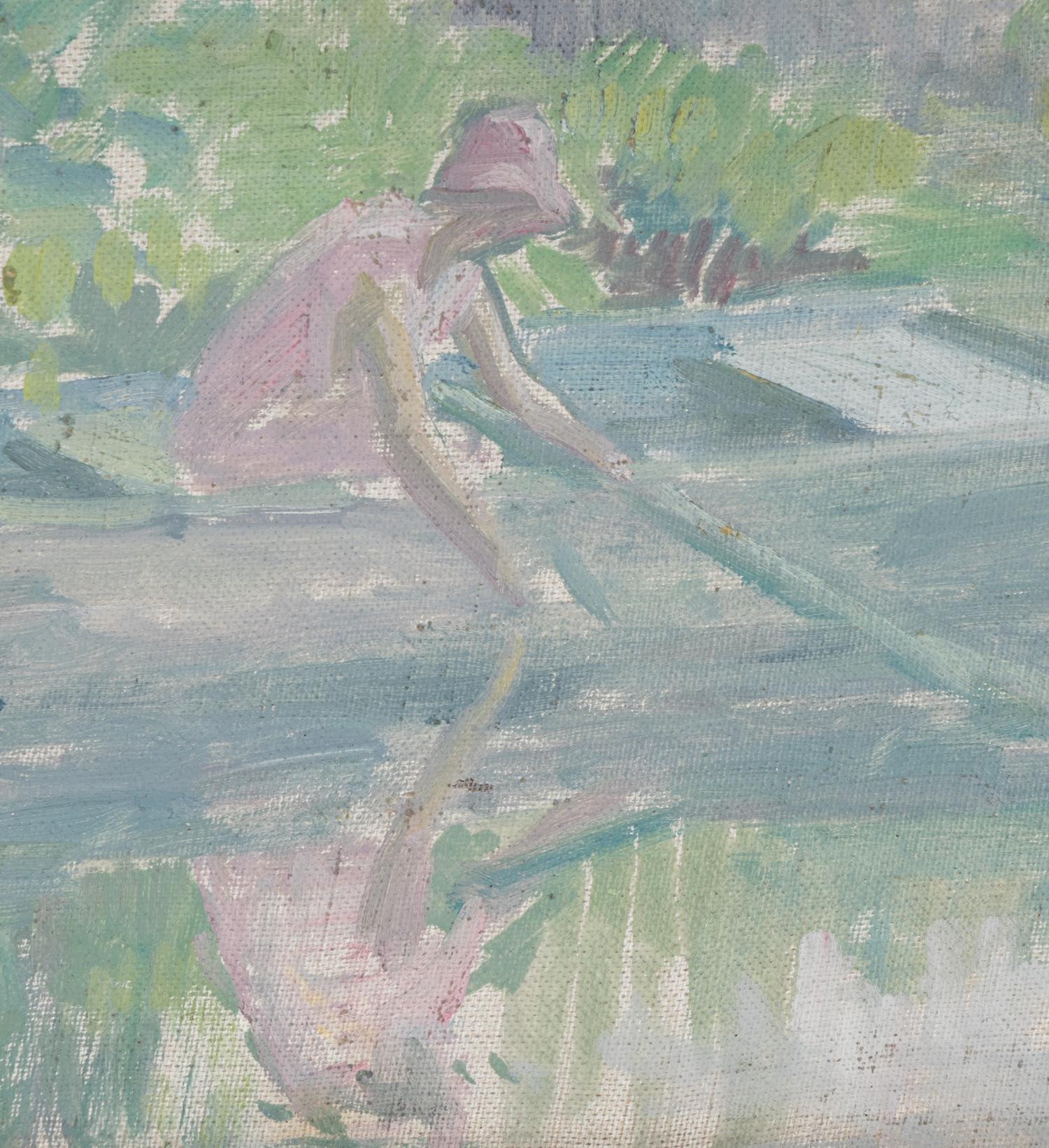Woman in a Boat (possibly Mrs. Greacen)