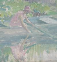 Woman in a Boat (possibly Mrs. Greacen)