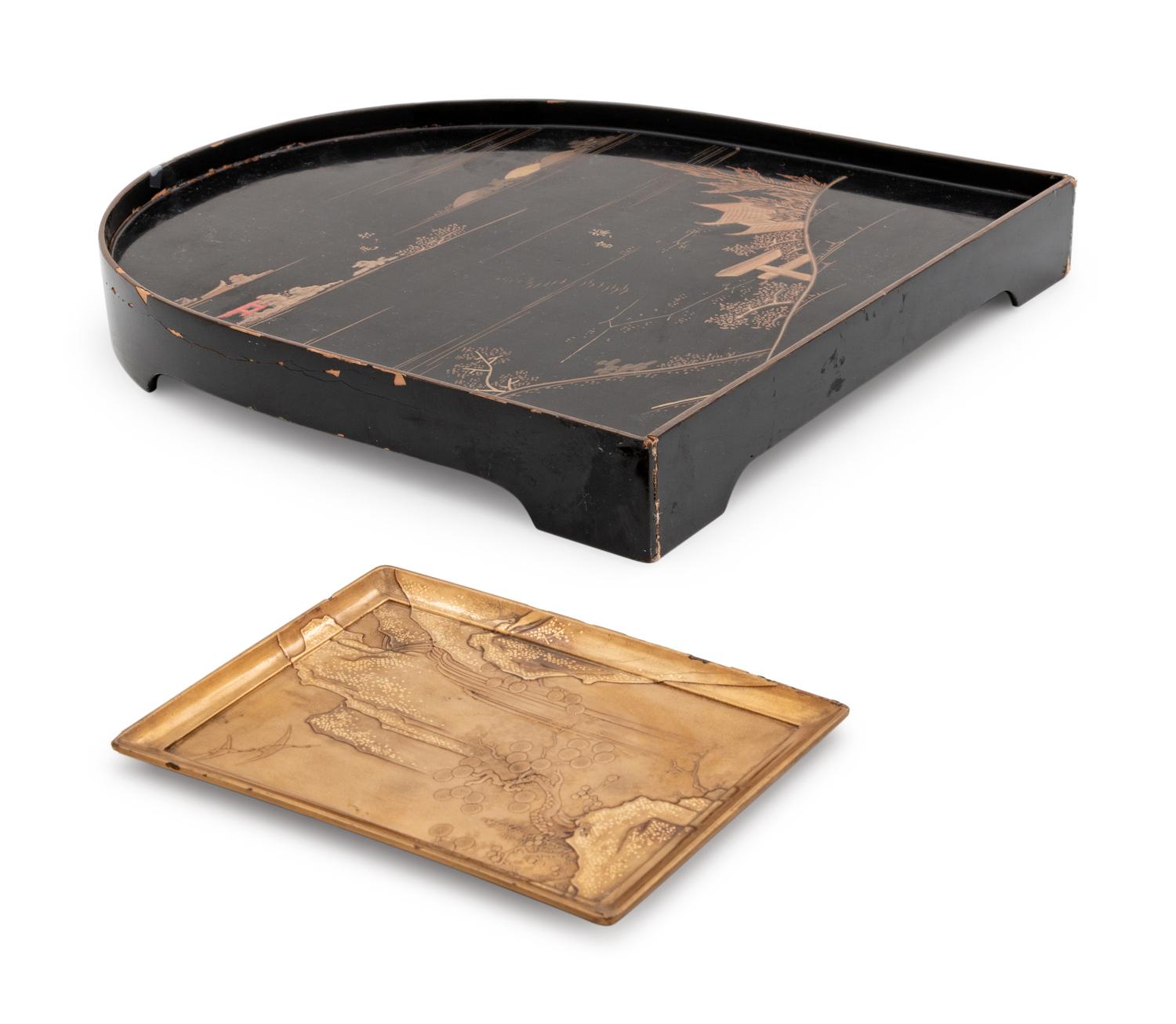 Two Lacquer Trays