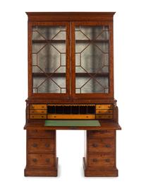 A George III Style Mahogany Secretary Bookcase