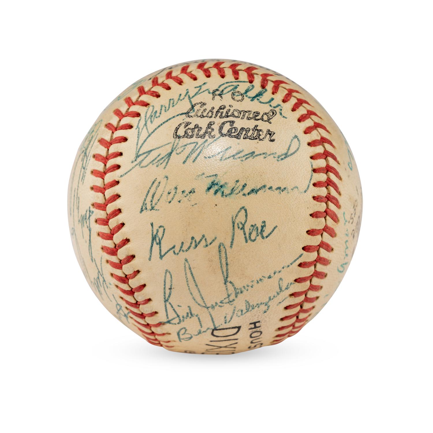 A 1956 Houston Buffs/Atlanta Crackers Multi Signed Baseball (JSA Letter of Authenticity)