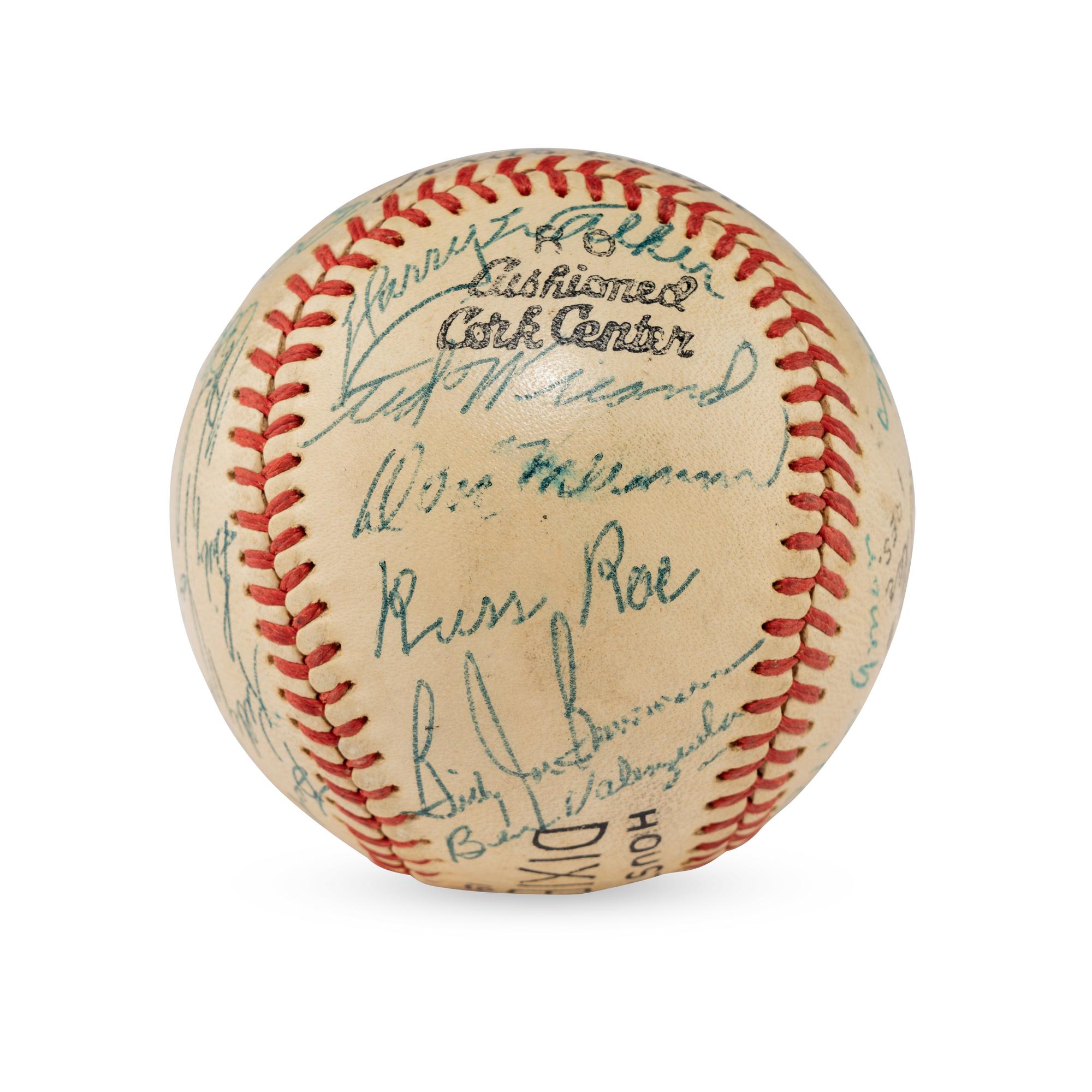 A 1956 Houston Buffs/Atlanta Crackers Multi Signed Baseball (JSA Letter of Authenticity)