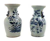 Two Chinese Blue and White Porcelain Vases