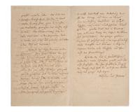 Grimm, Wilhelm Carl. Autograph Letter, signed