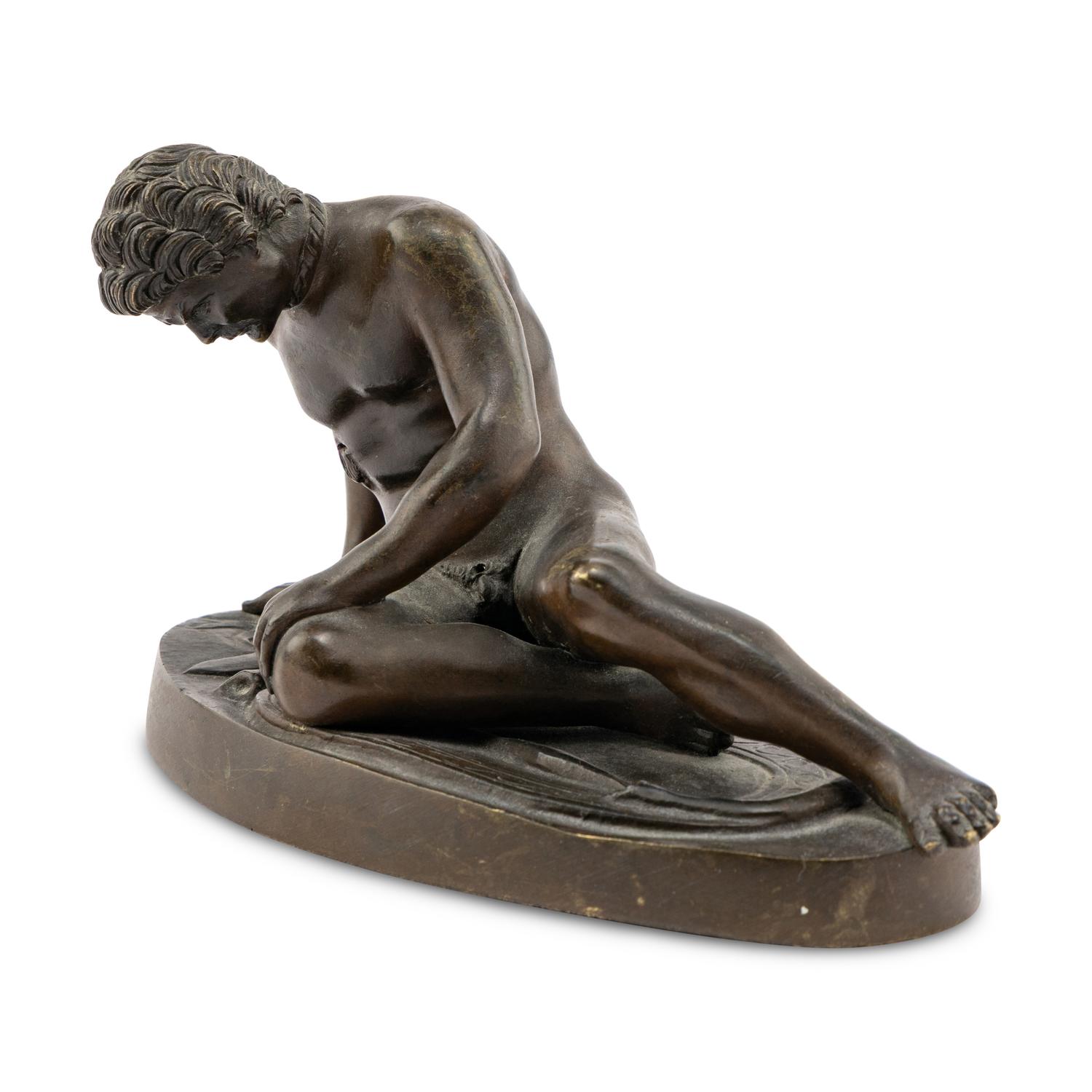 A Grand Tour Bronze Figure of The Dying Gaul