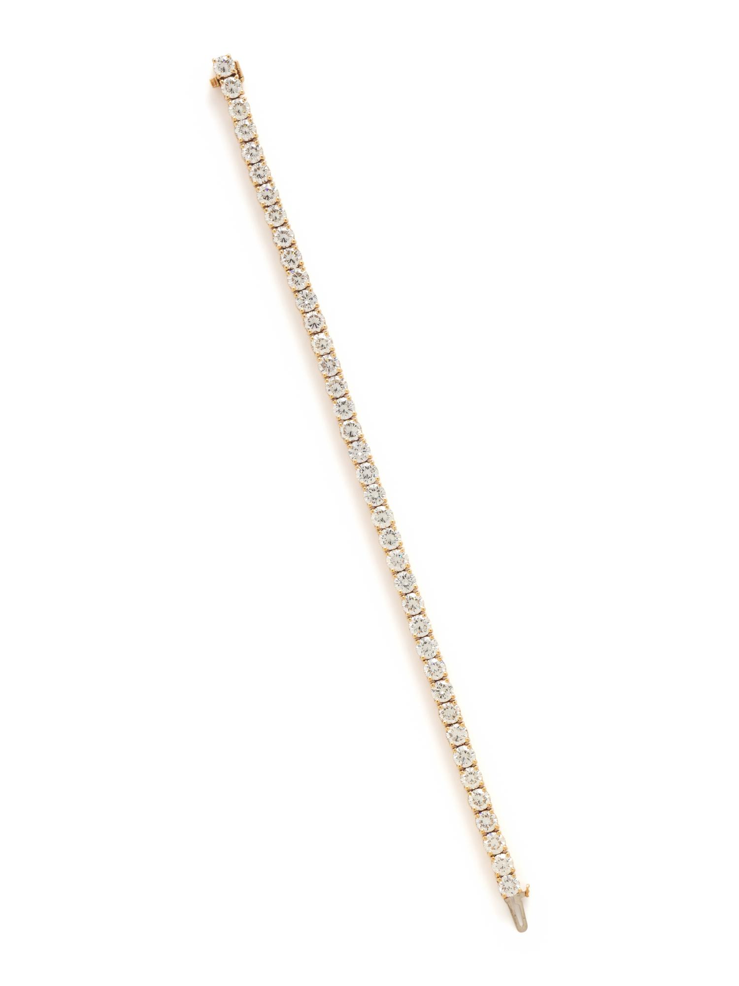 YELLOW GOLD AND DIAMOND BRACELET