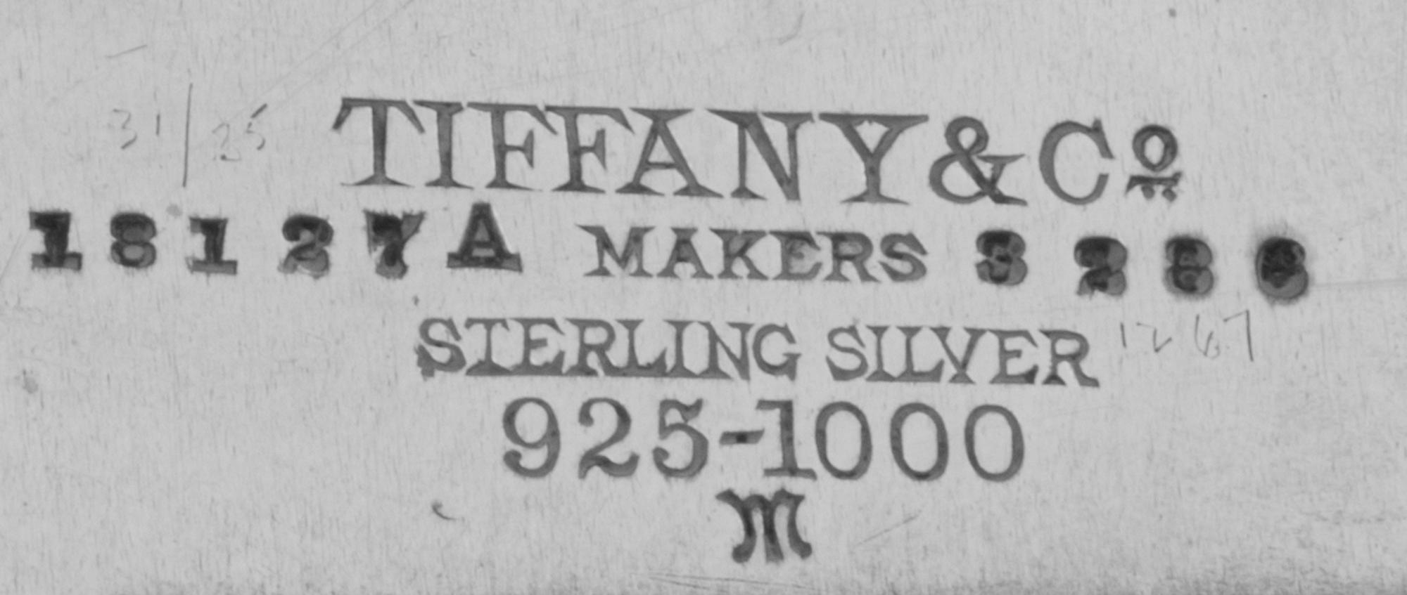 An American Silver Serving Dish, Tiffany & Co., New York, NY, of circular form, in the Art Deco taste, centered by an engraved monogram