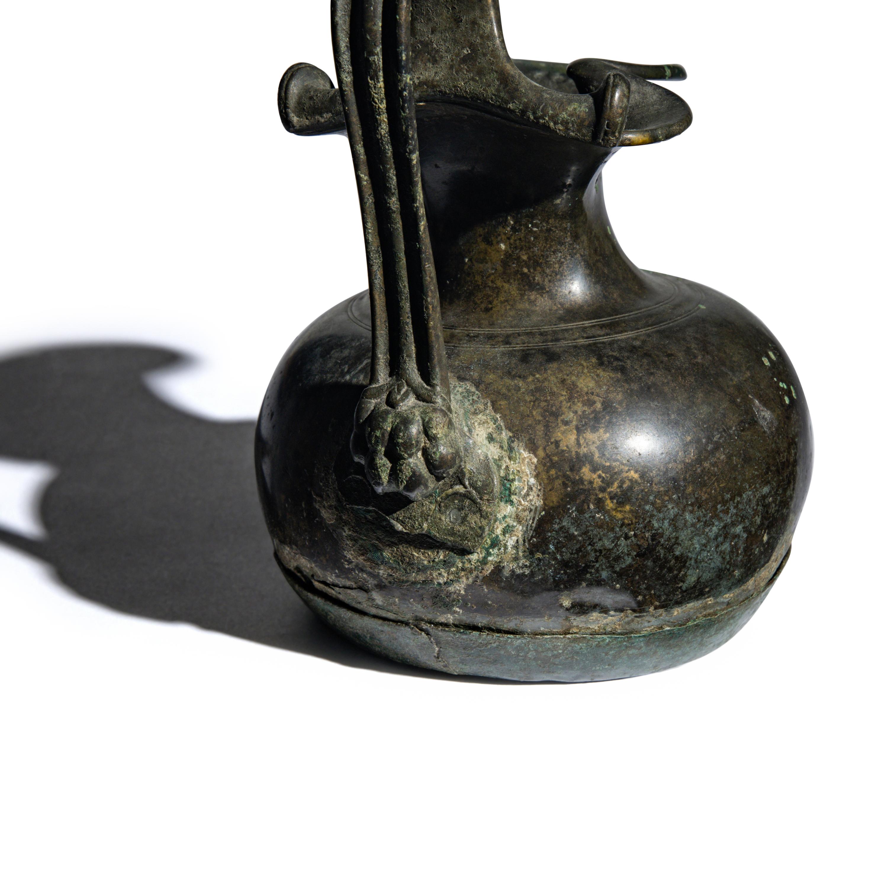 A Roman Bronze Trefoil Oinochoe