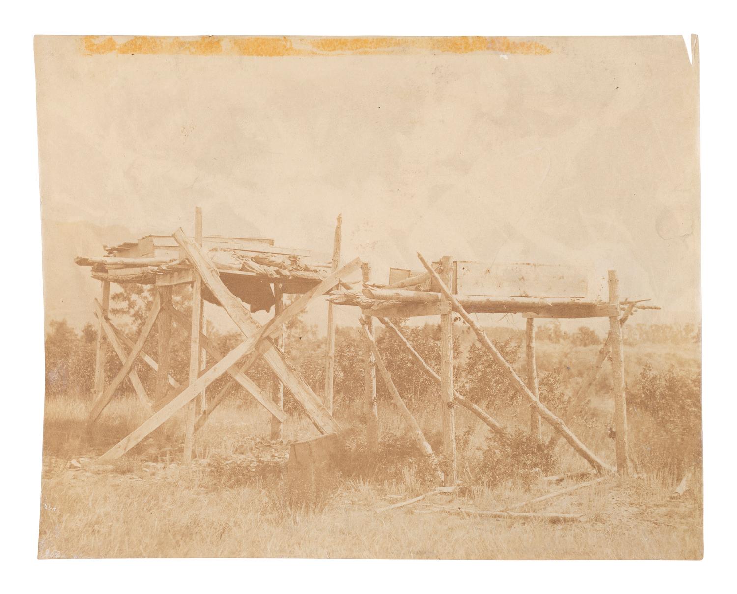 [NATIVE AMERICANS]. [JACKSON, W. H. (1843-1942), photographer]. 2 Mountain Crow photographs.