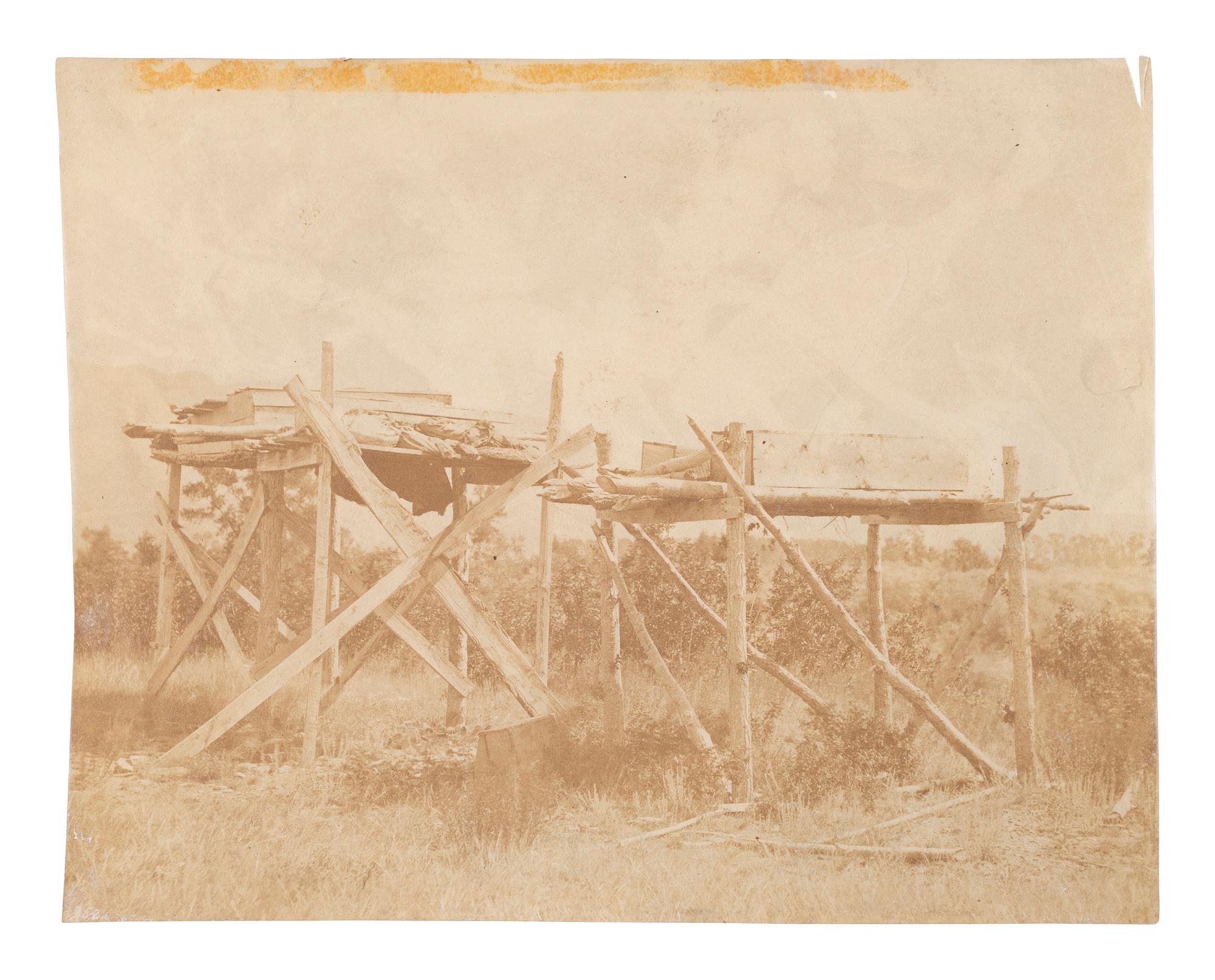 [NATIVE AMERICANS]. [JACKSON, W. H. (1843-1942), photographer]. 2 Mountain Crow photographs.