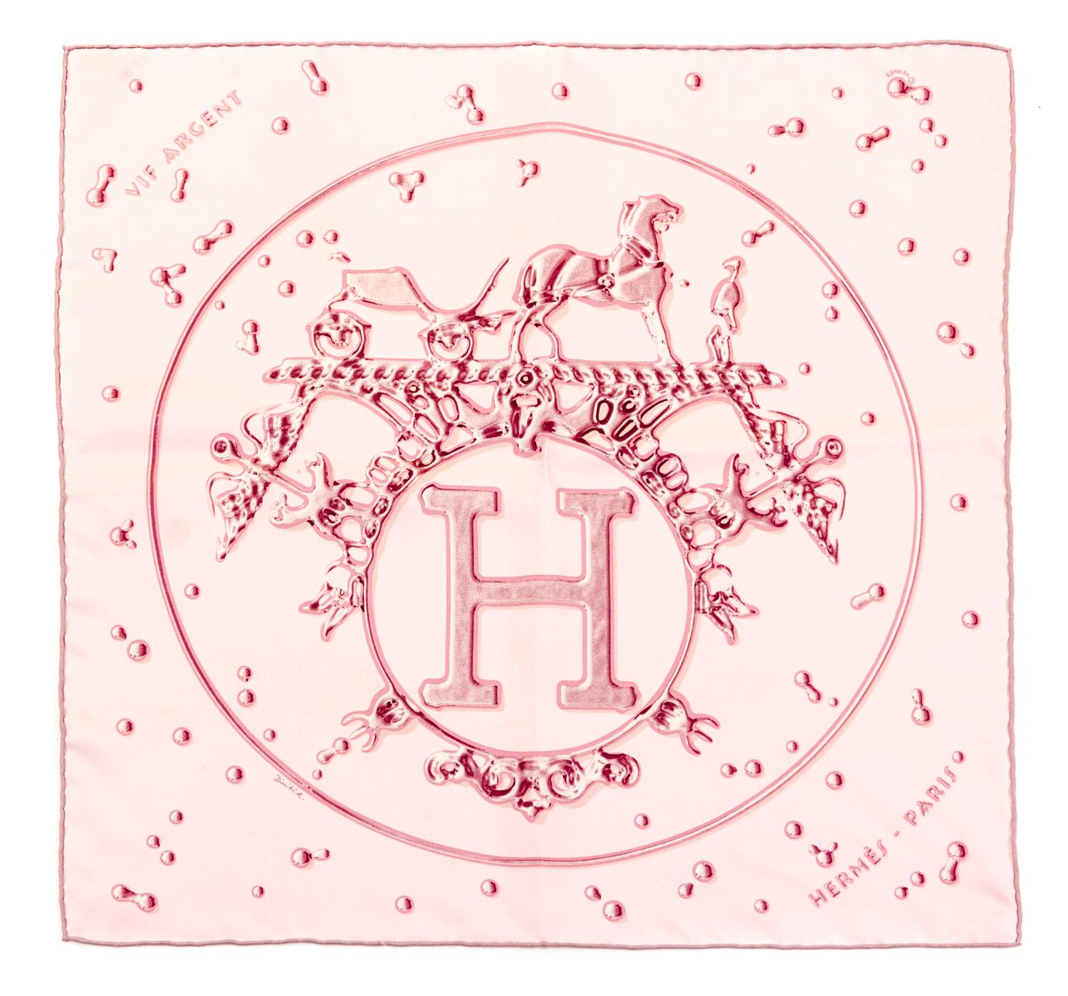 A Group of Hermes Silk Pocket Squares, 16" x 16".