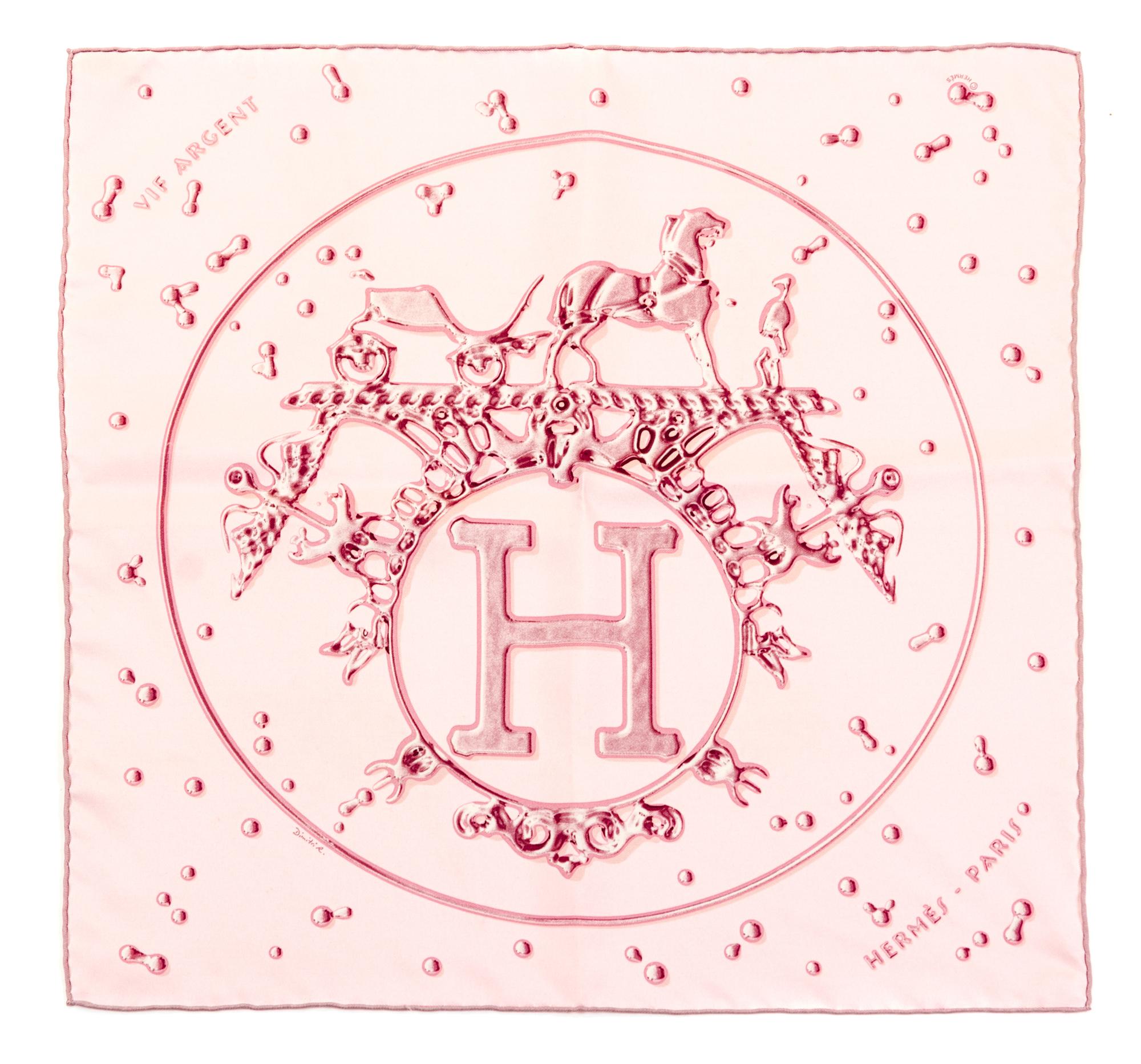 A Group of Hermes Silk Pocket Squares, 16" x 16".