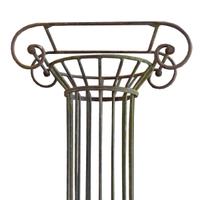 A Pair of Wrought Iron Columns 24" W x 16" D x 98.5" H — France, Mid-20th Century