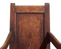 A George I Inlaid Oak Armchair
