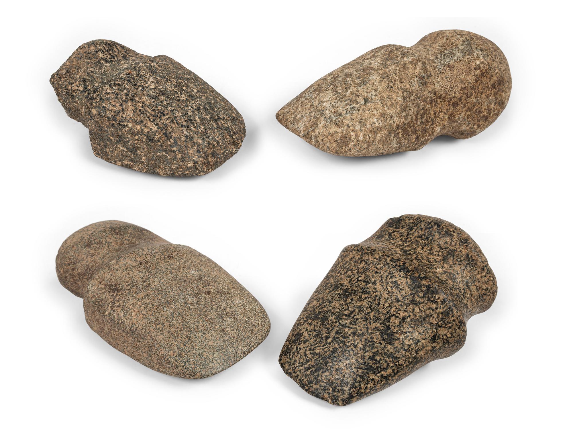 A Group of Granite 3/4 Groove Axes