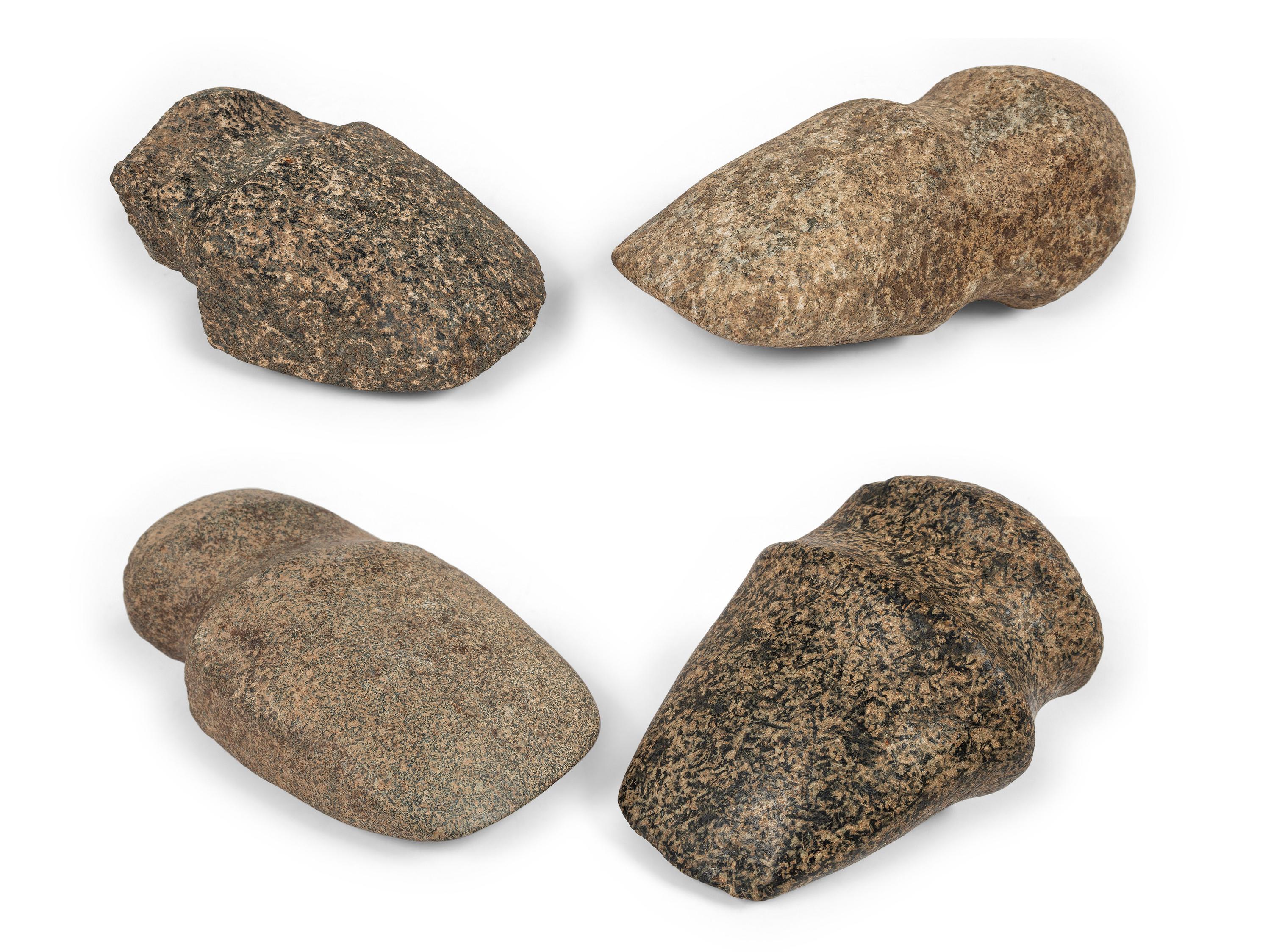 A Group of Granite 3/4 Groove Axes