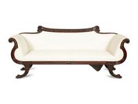A Classical Style Carved Mahogany Sofa