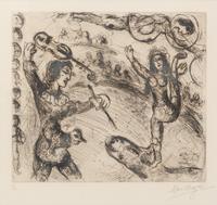 Marc Chagall (Belarusian/French, 1887-1985) — Acrobate et violoniste, 1968