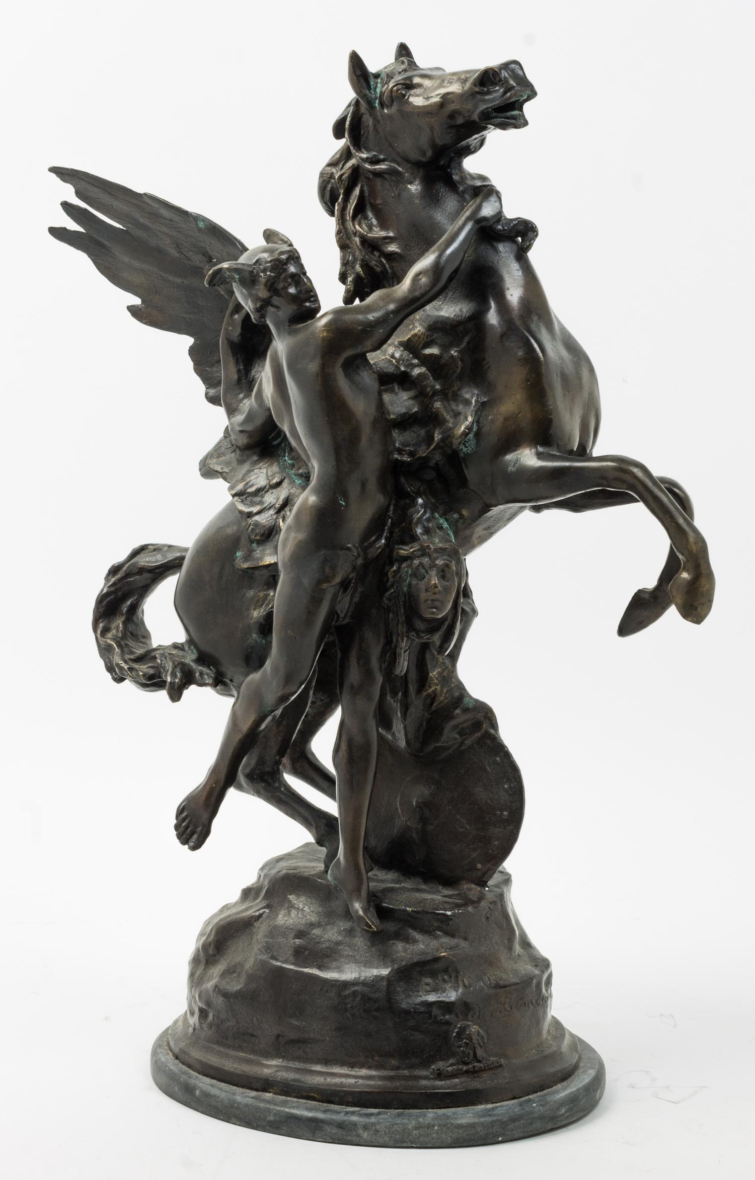 A Continental Bronze Figure Height 19 1/2 inches. — AFTER EMILE PICAULT, 20TH CENTURY